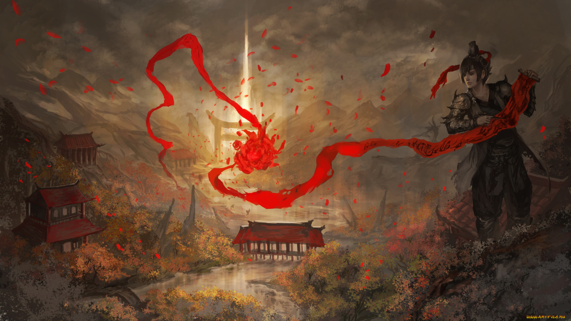 аниме, unknown, , другое, , город, фон, мужчина