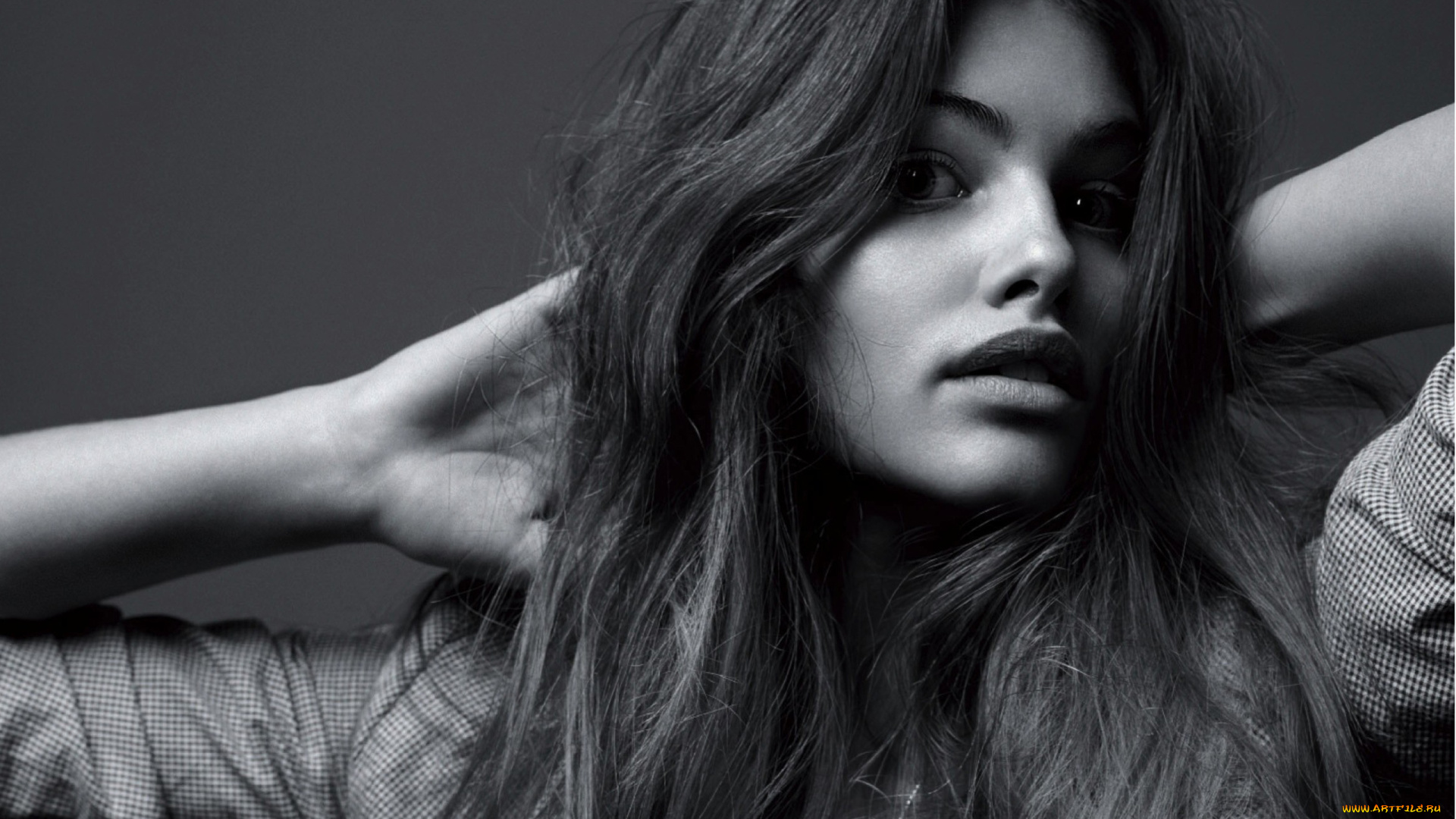 thylane, blondeau, девушки, thylane, blondeau, портрет, лицо, чёрно-белая, брюнетка, девушка, модель, актриса, франция, француженка, красотка, сексуальная, поза, взгляд, макияж