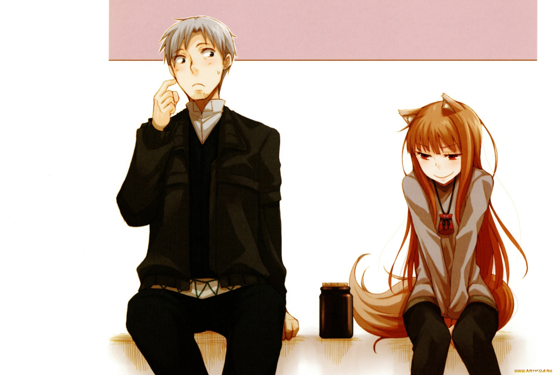 аниме, spice, and, wolf, spice, and, wolf, волчица, и, пряности