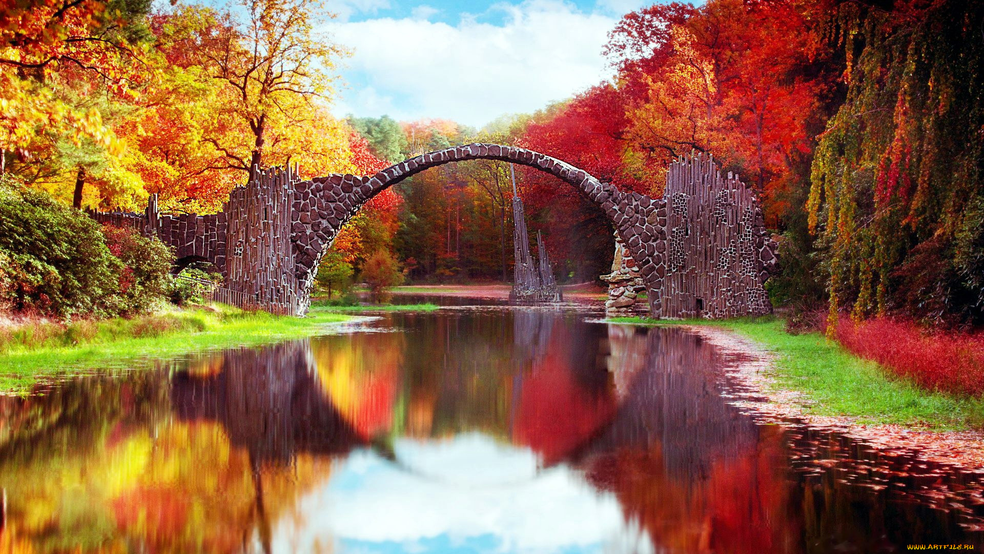 devil`s, bridge, saxony, germany, города, -, мосты, devil's, bridge