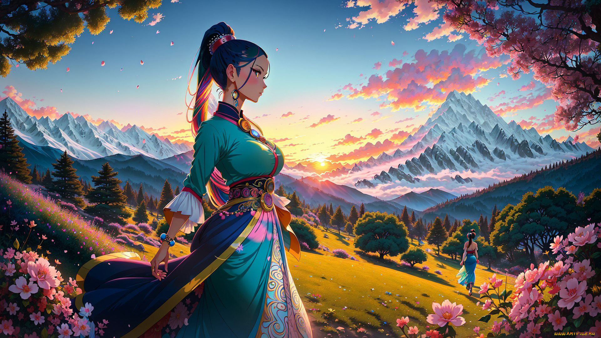 аниме, пейзажи, , природа, нейросети, графика, нейроарт, ai, art, нейронные, сети, рисунки, ней