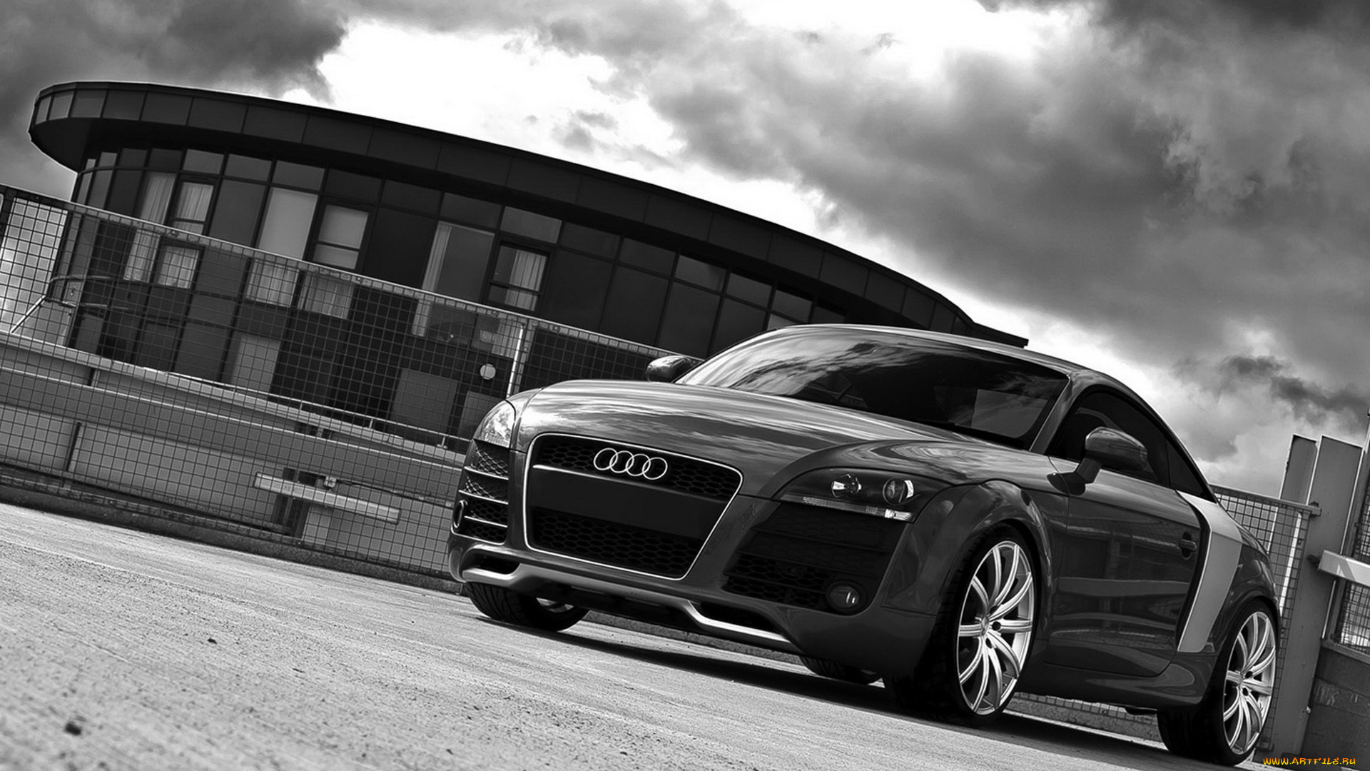 audi, tr8, автомобили, audi, темный, здание