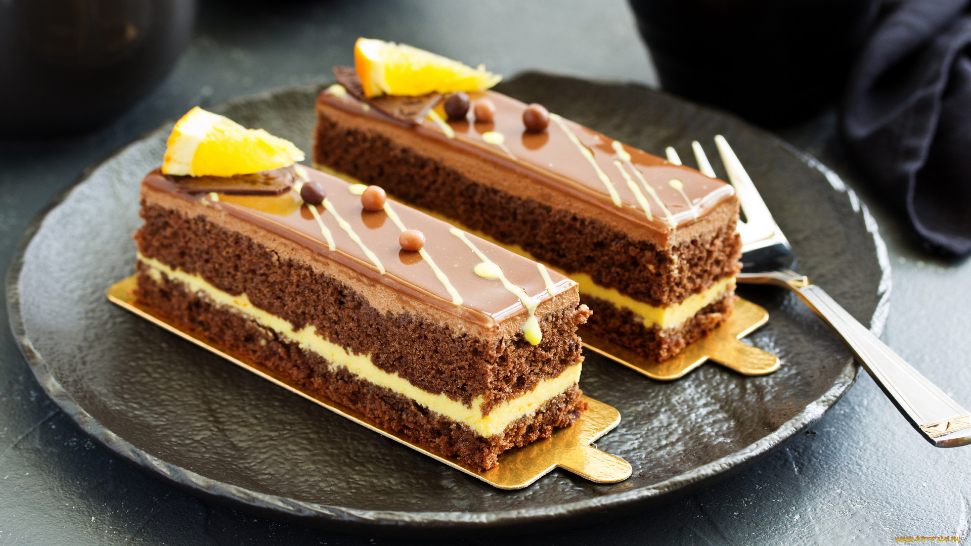 еда, пирожные, , кексы, , печенье, шоколадные, дуэт, апельсин