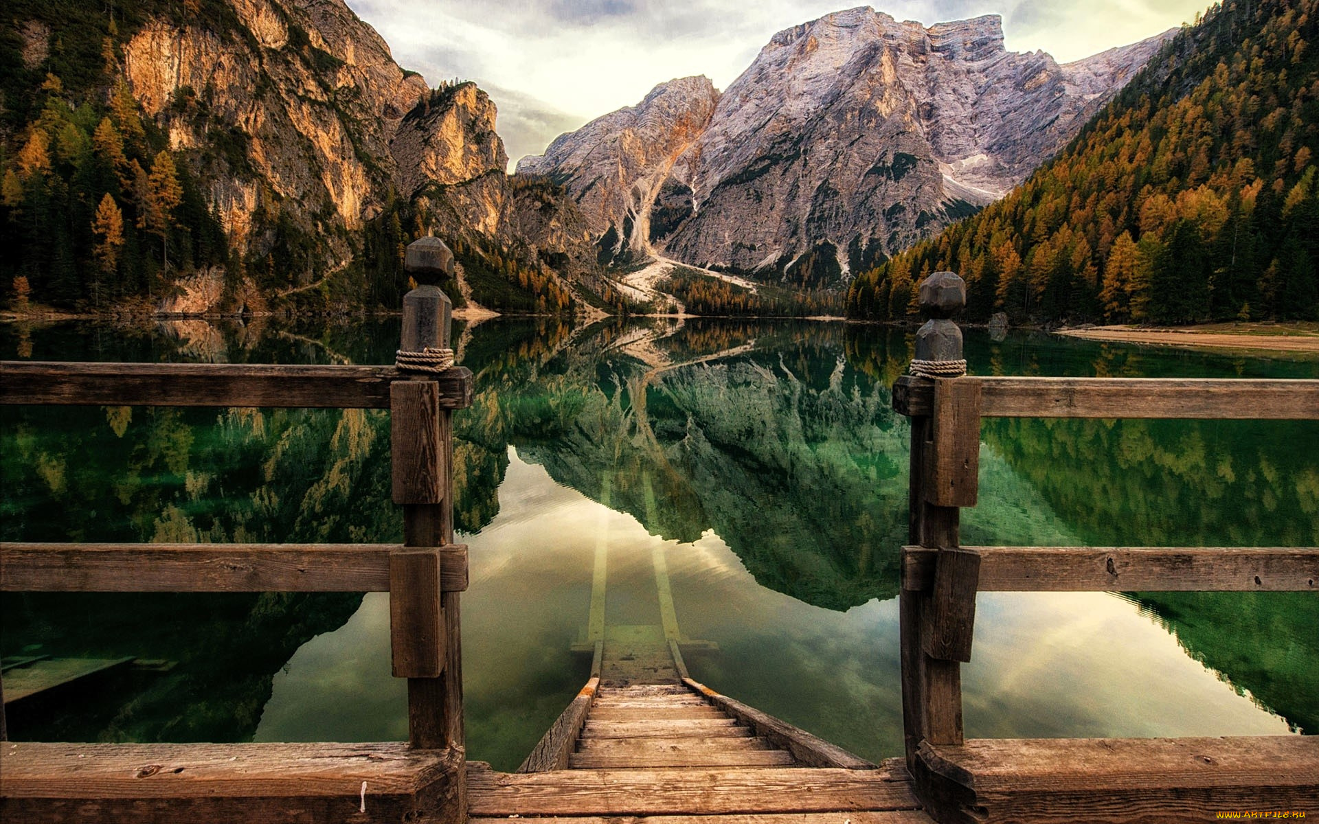 природа, реки, озера, горы, лес, осень, озеро, сходни