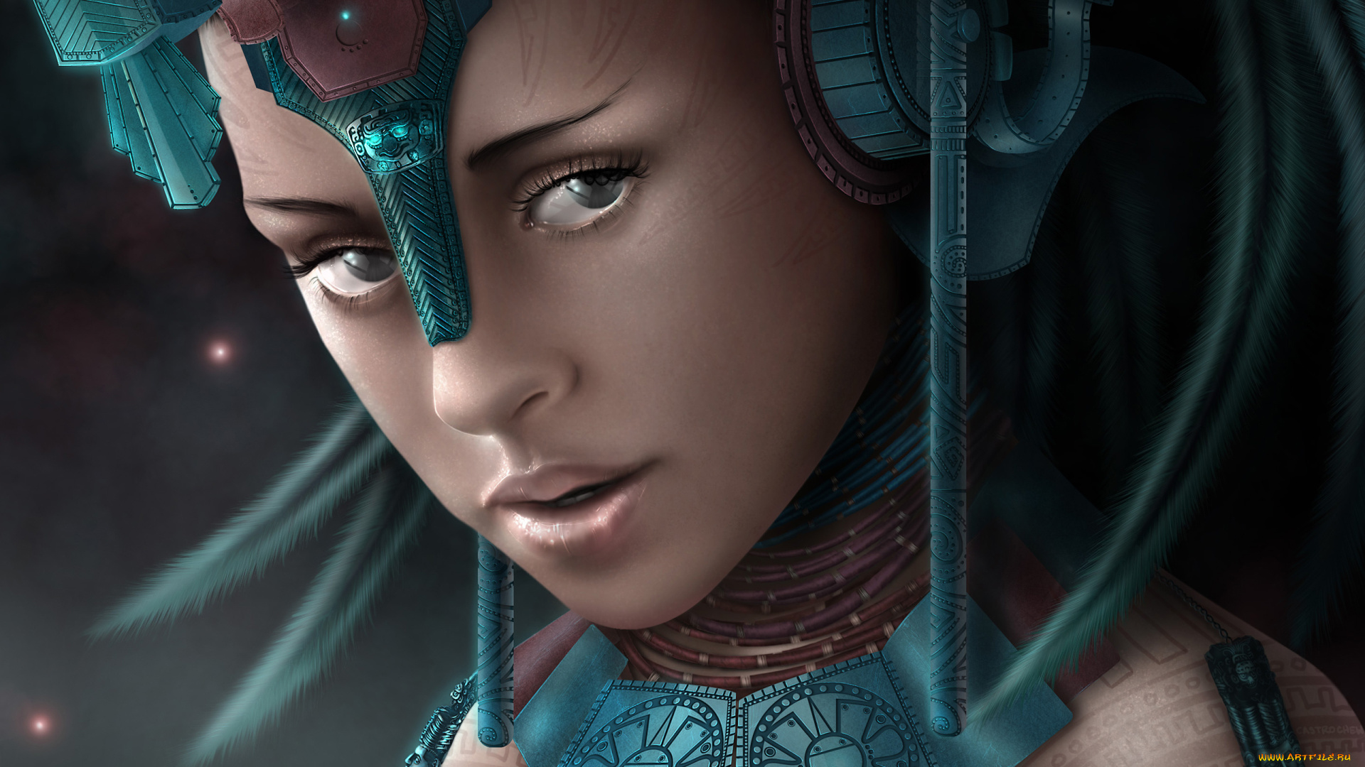 mayan, princess, by, jared, castro, фэнтези, девушки