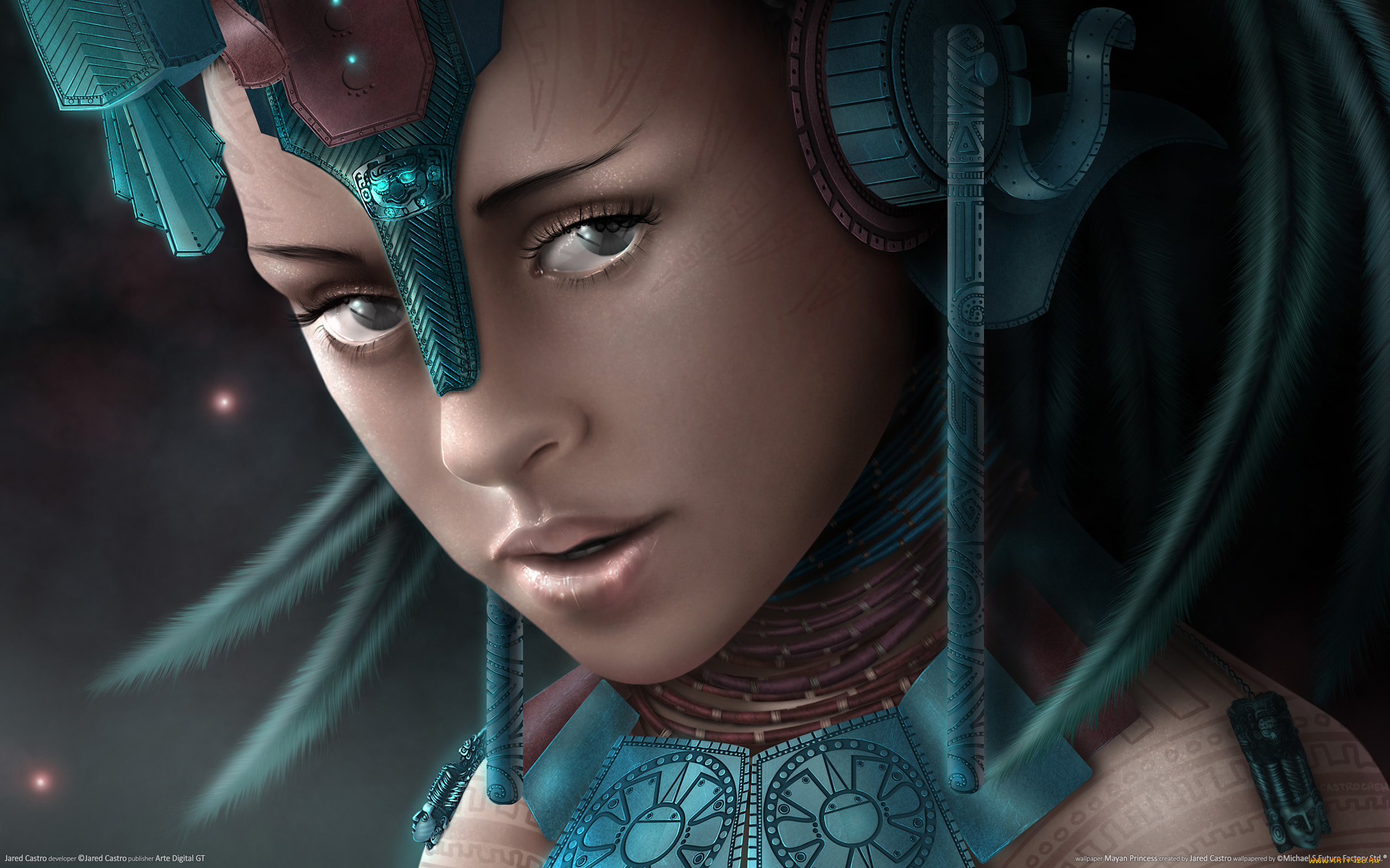 mayan, princess, by, jared, castro, фэнтези, девушки