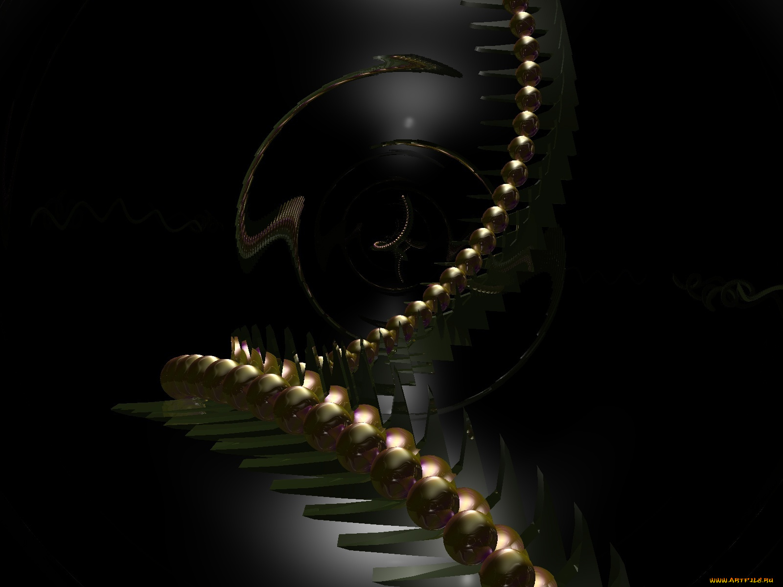 3д, графика, fractal, фракталы, шары