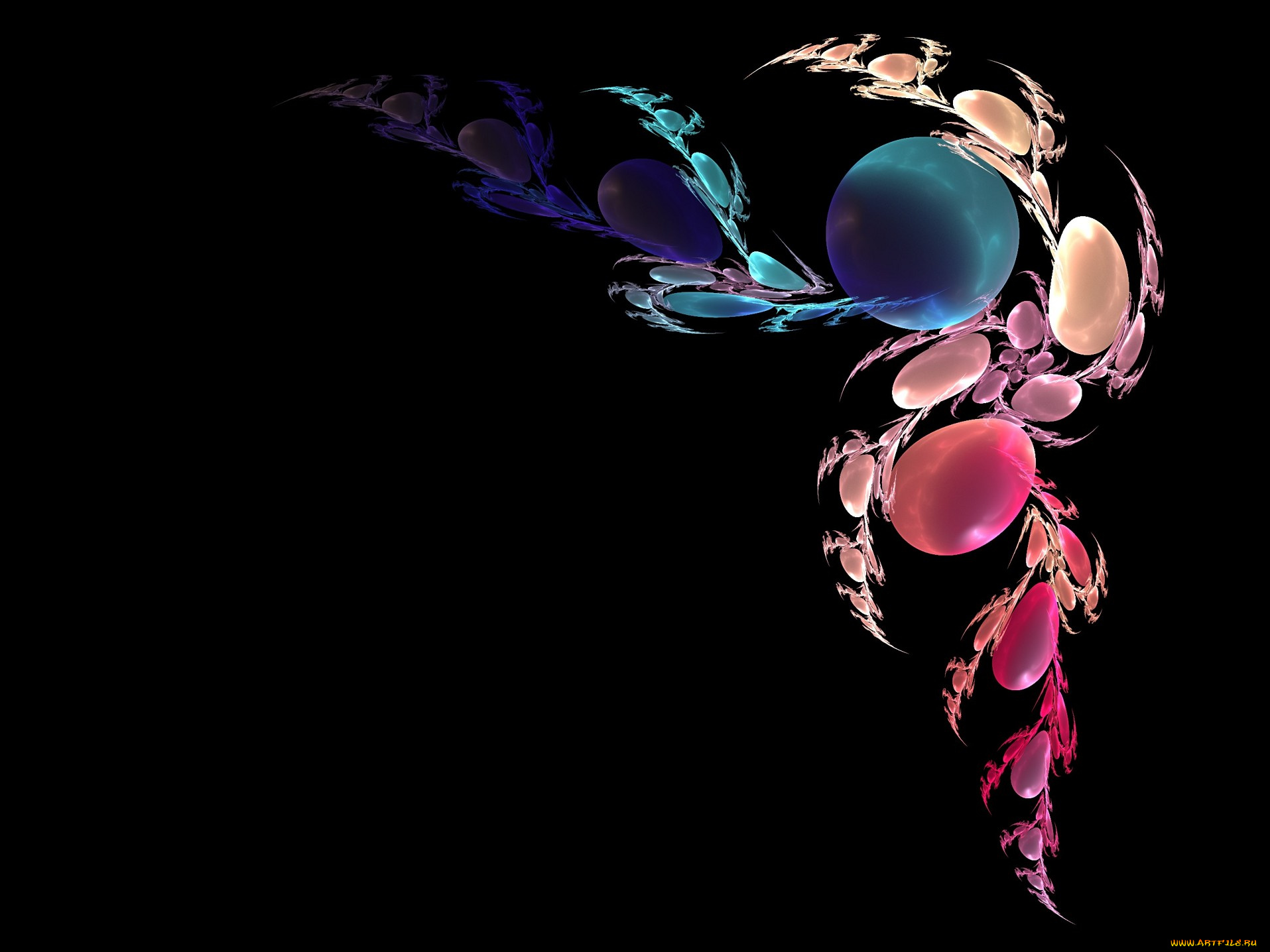 3д, графика, fractal, фракталы, фрактал, тёмный