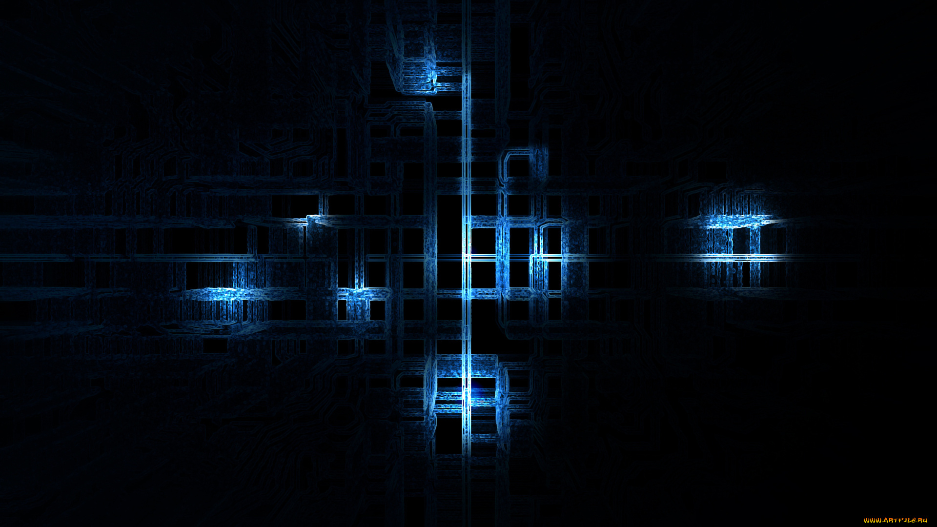 3д, графика, abstract, абстракции, тёмный, синий, линии