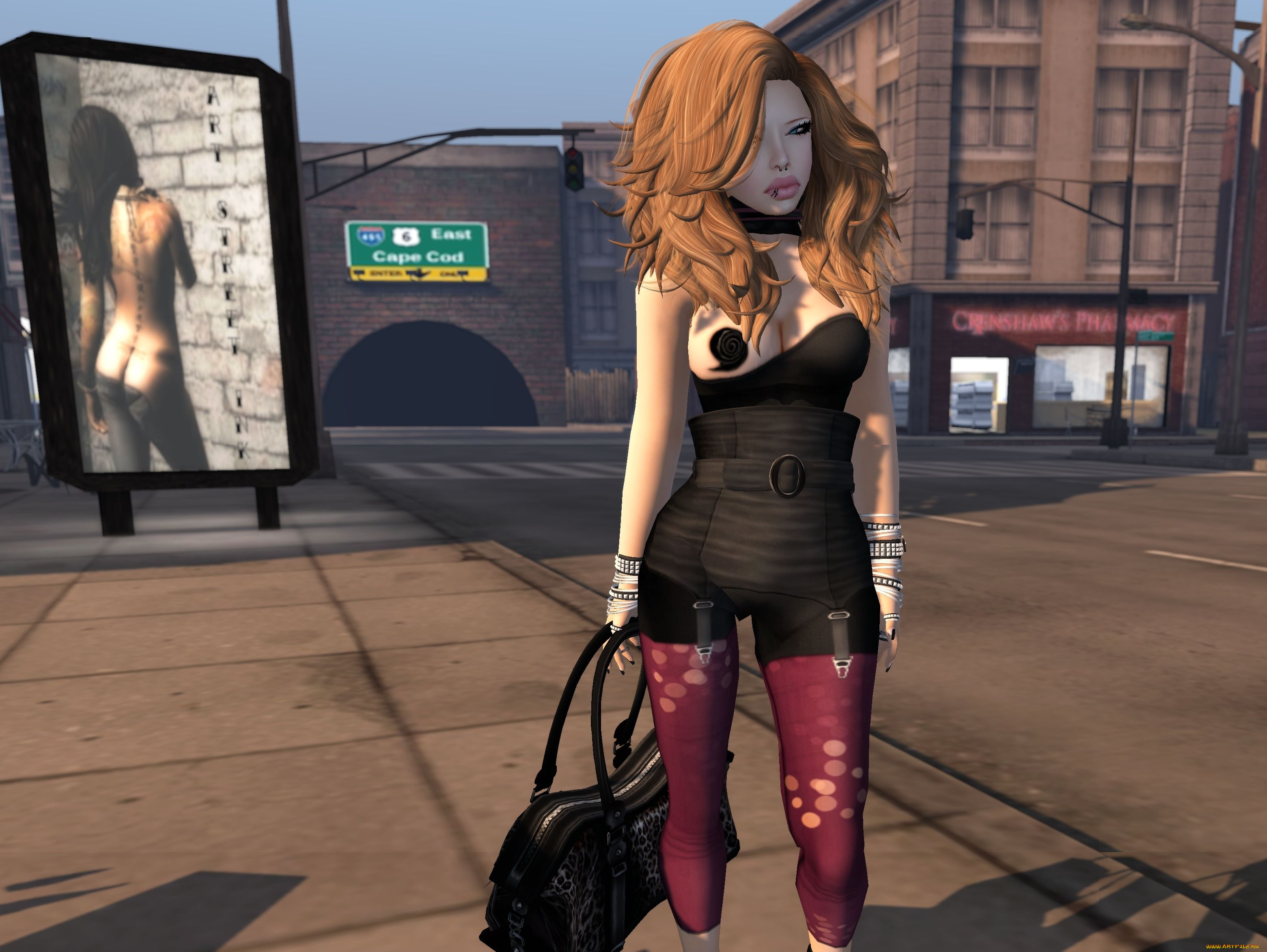 3д, графика, people, люди, девушка, рыжая