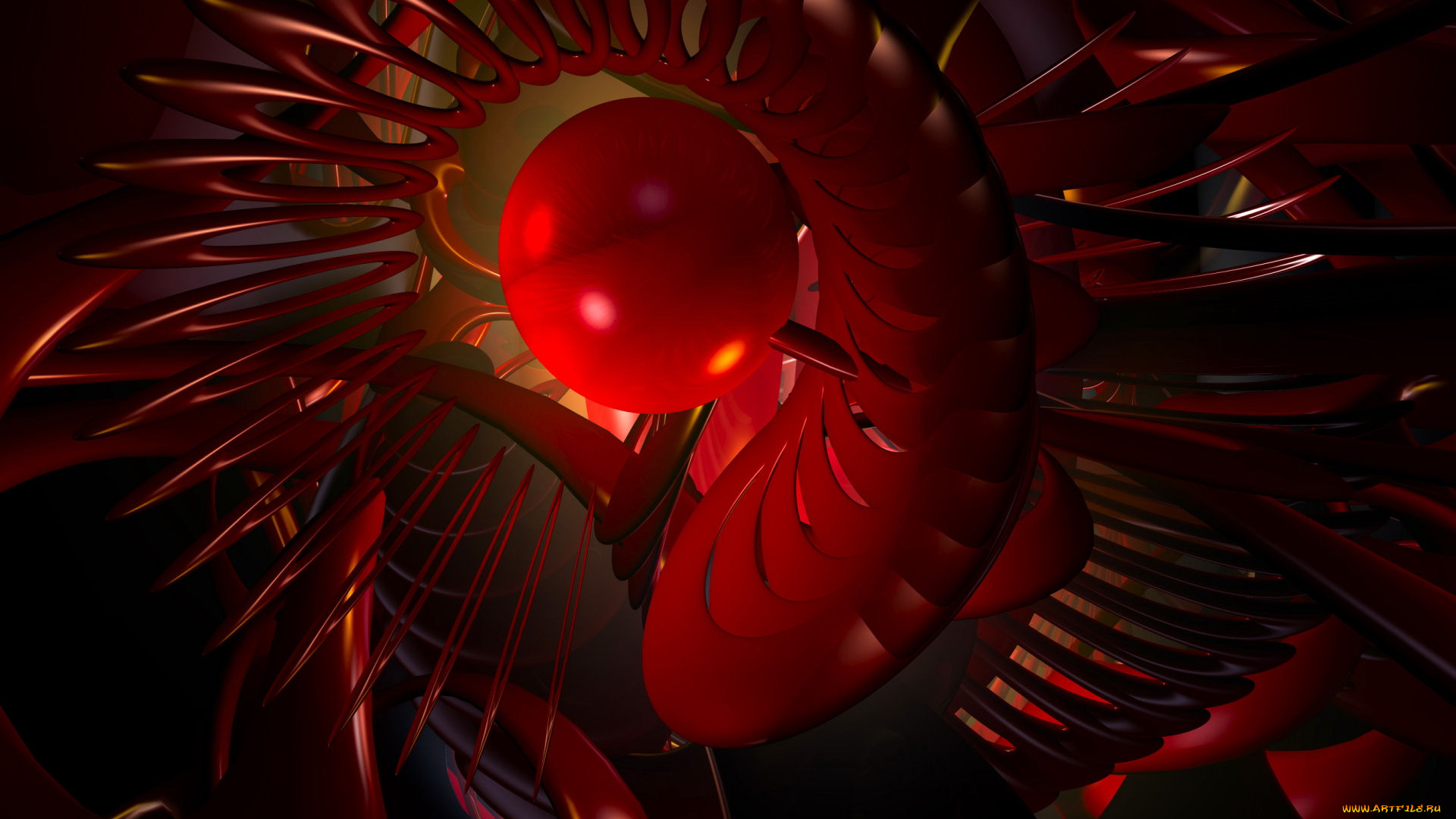 3д, графика, fractal, фракталы, фон, узор