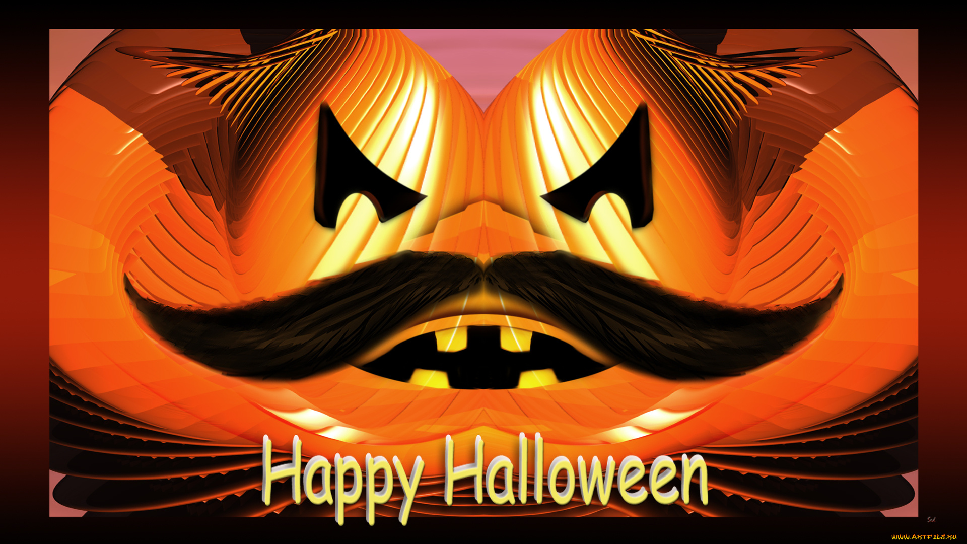 3д, графика, holidays, праздники, тыква, усы