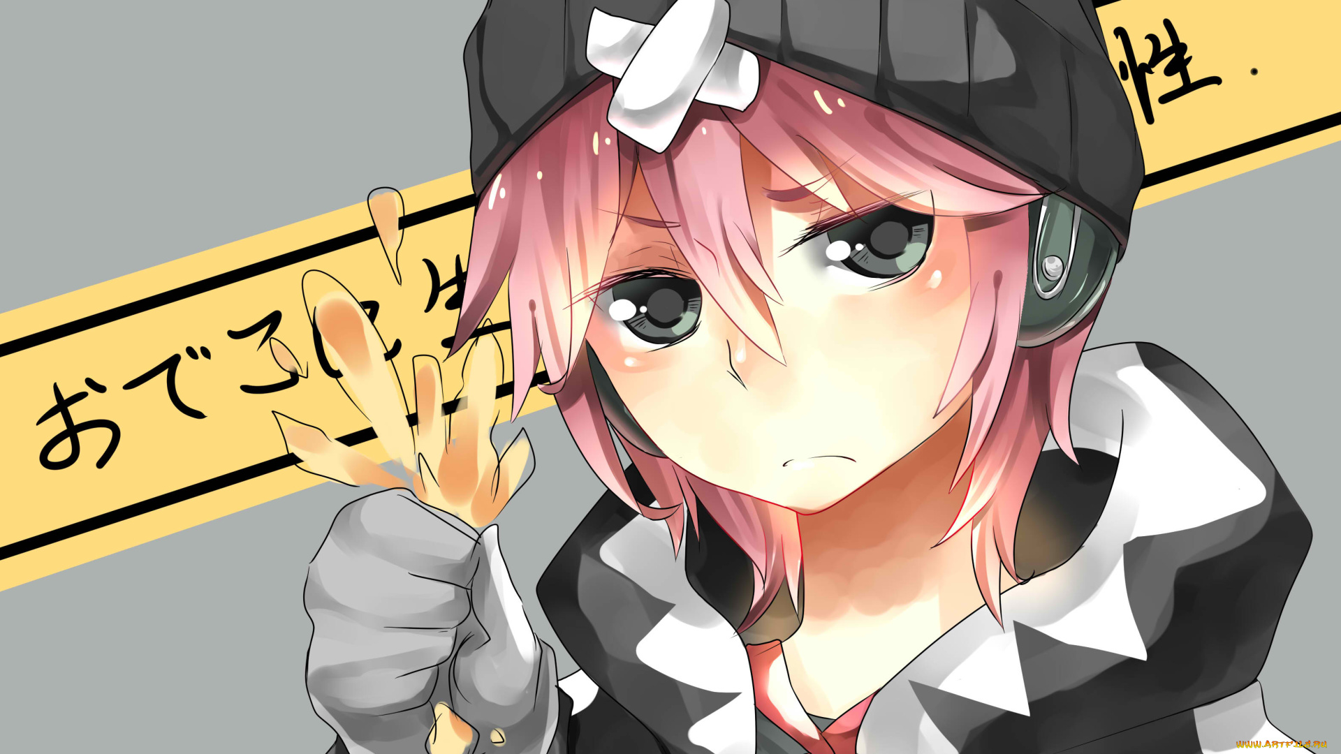 аниме, vocaloid, парень, шапка, наушники, vy2