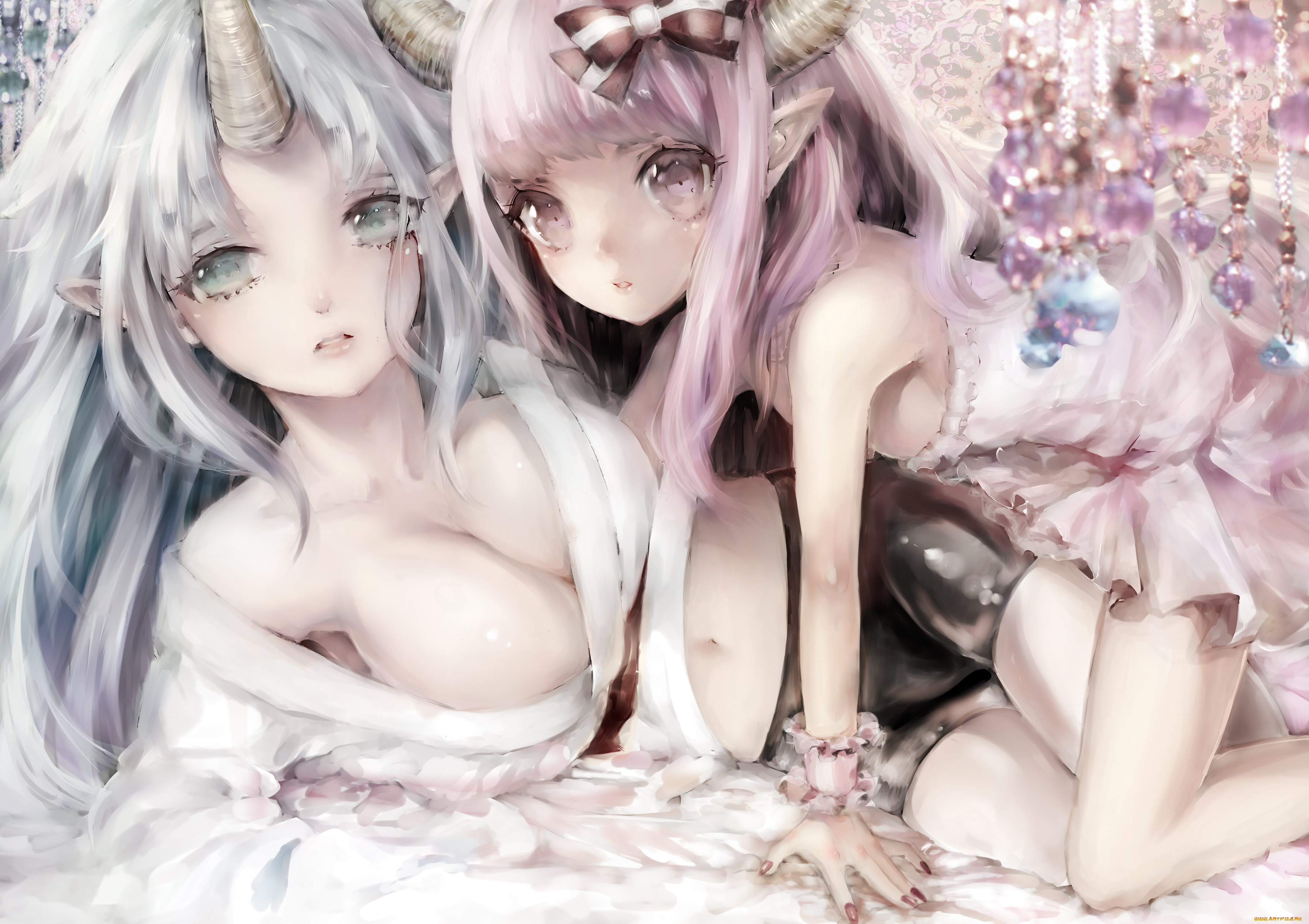 аниме, angels, demons, демоны, девушка