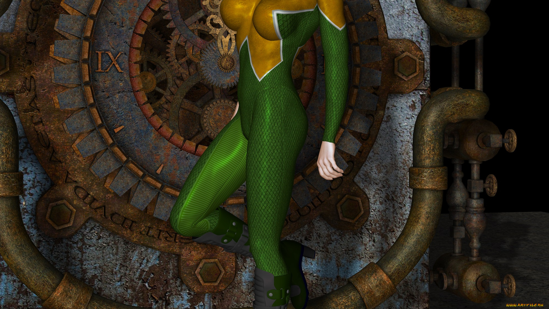 3д, графика, fantasy, фантазия, lordsnot, шестерни, сапоги