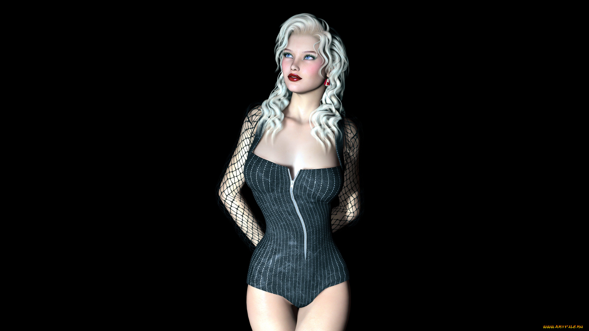 3д, графика, people, люди, девушка, взгляд, блондинка