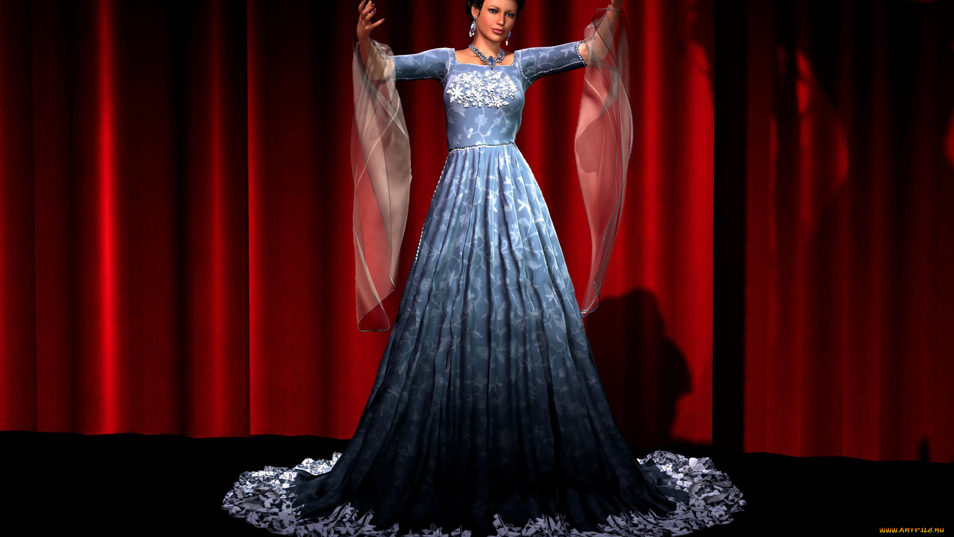 3д, графика, people, люди, the, stage, singer