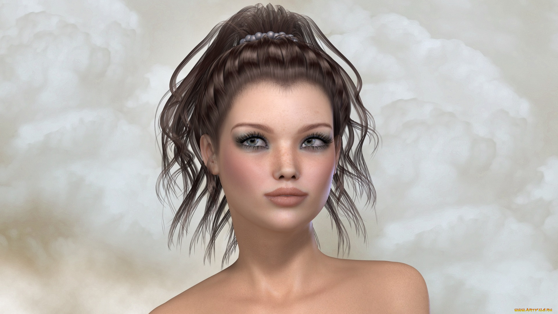 3д, графика, portraits, портрет, девушка, взгляд, лицо