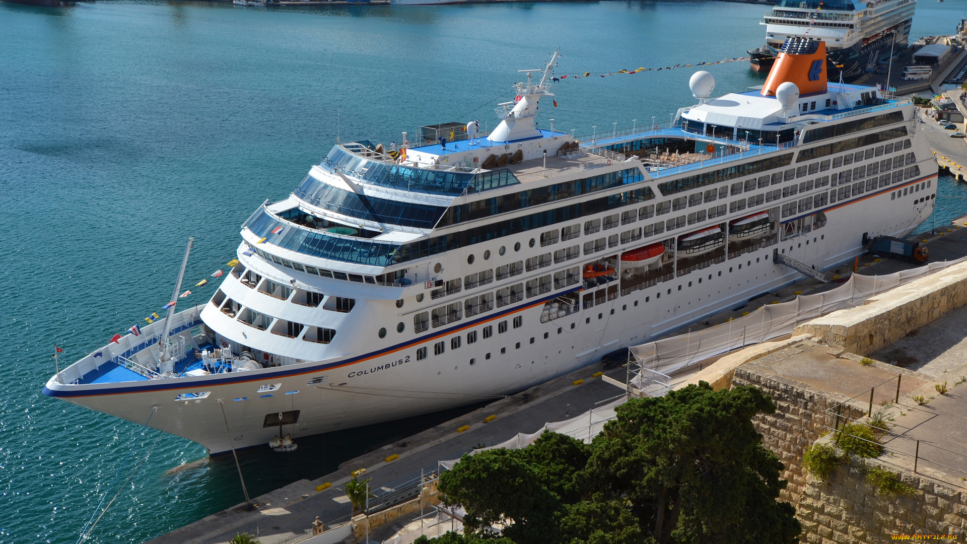 columbus, корабли, лайнеры, причал, лайнер, круиз