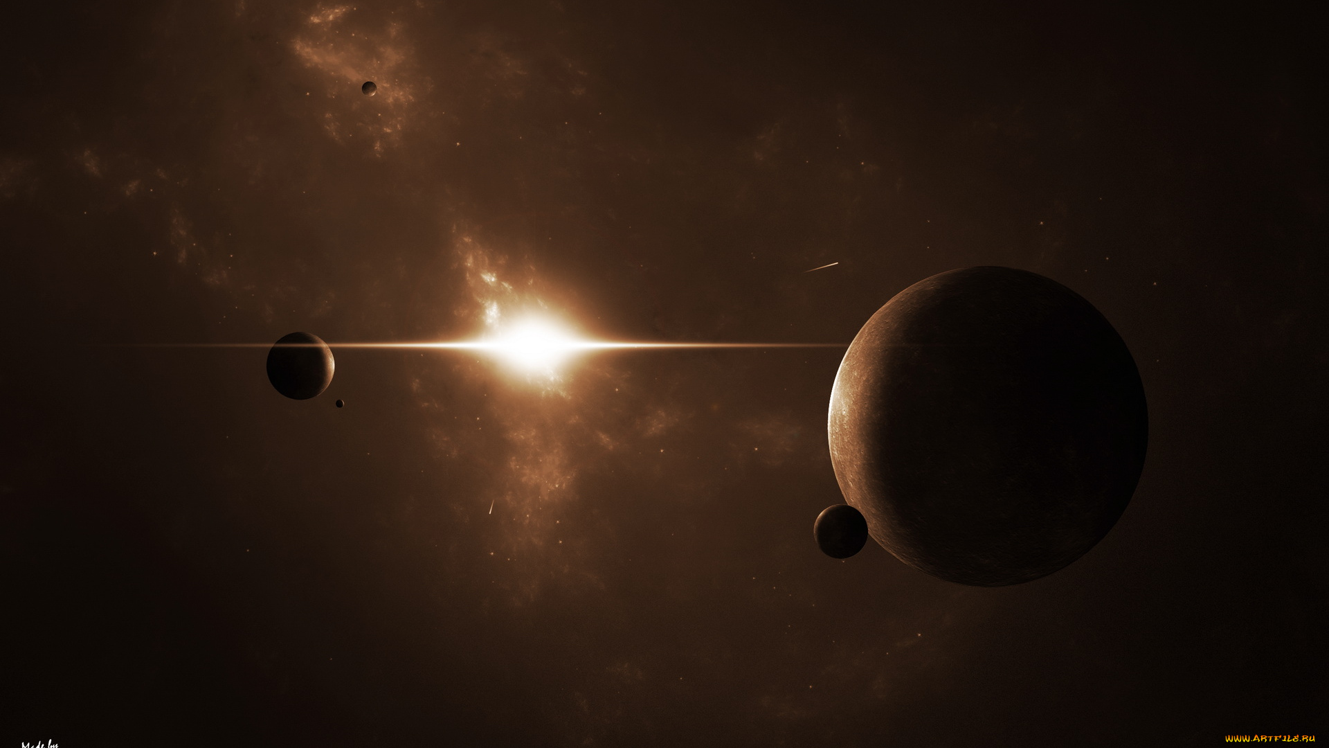 космос, арт, планеты