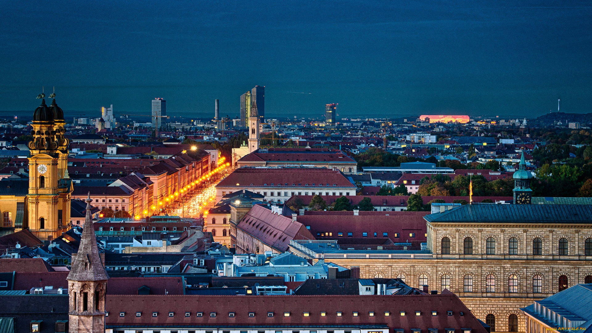 munich, bavaria, germany, города, панорамы, здания, крыши, германия, бавария, мюнхен
