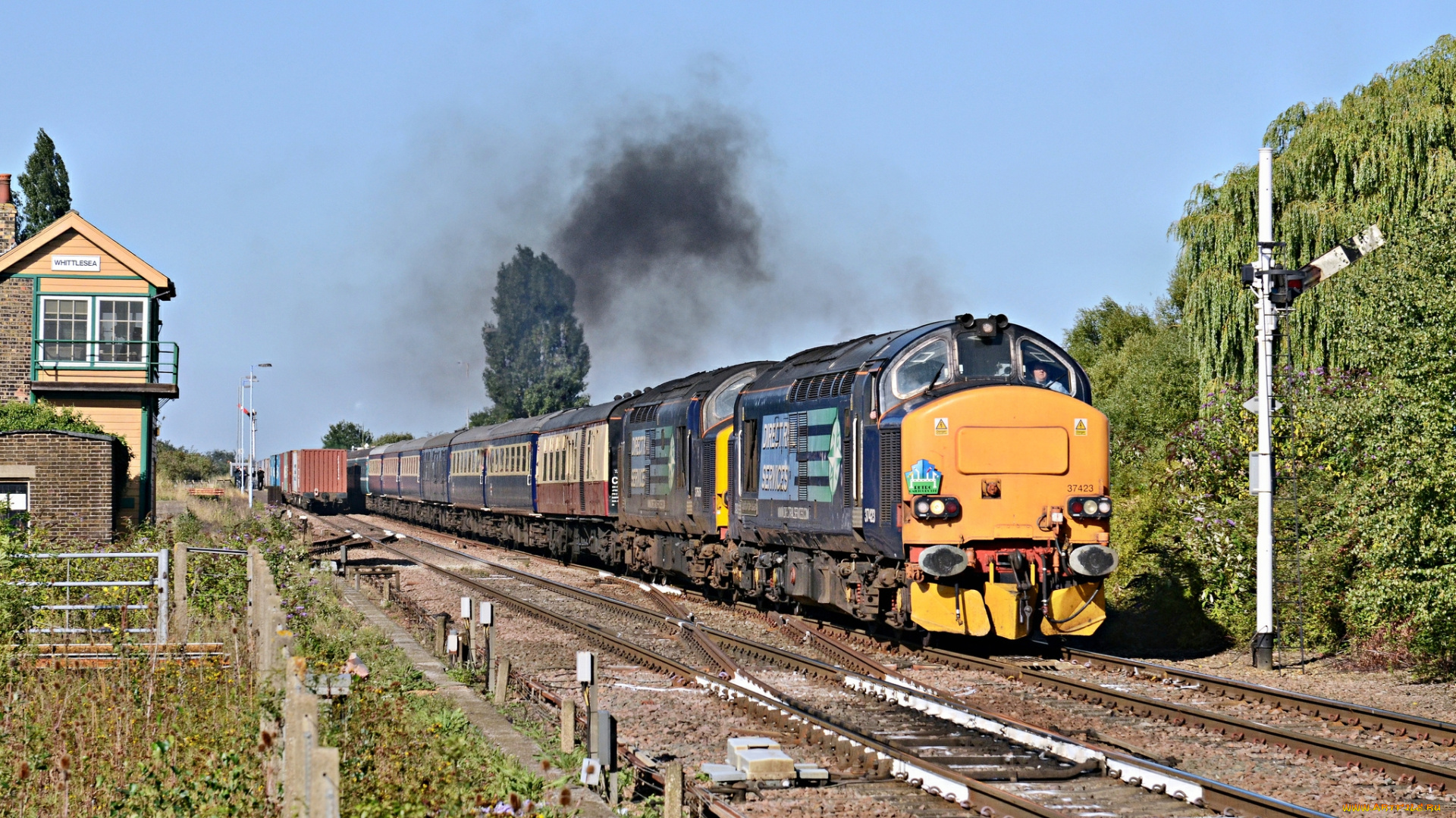 техника, поезда, железная, дорога, локомотив, рельсы, грузовой, состав, вагоны