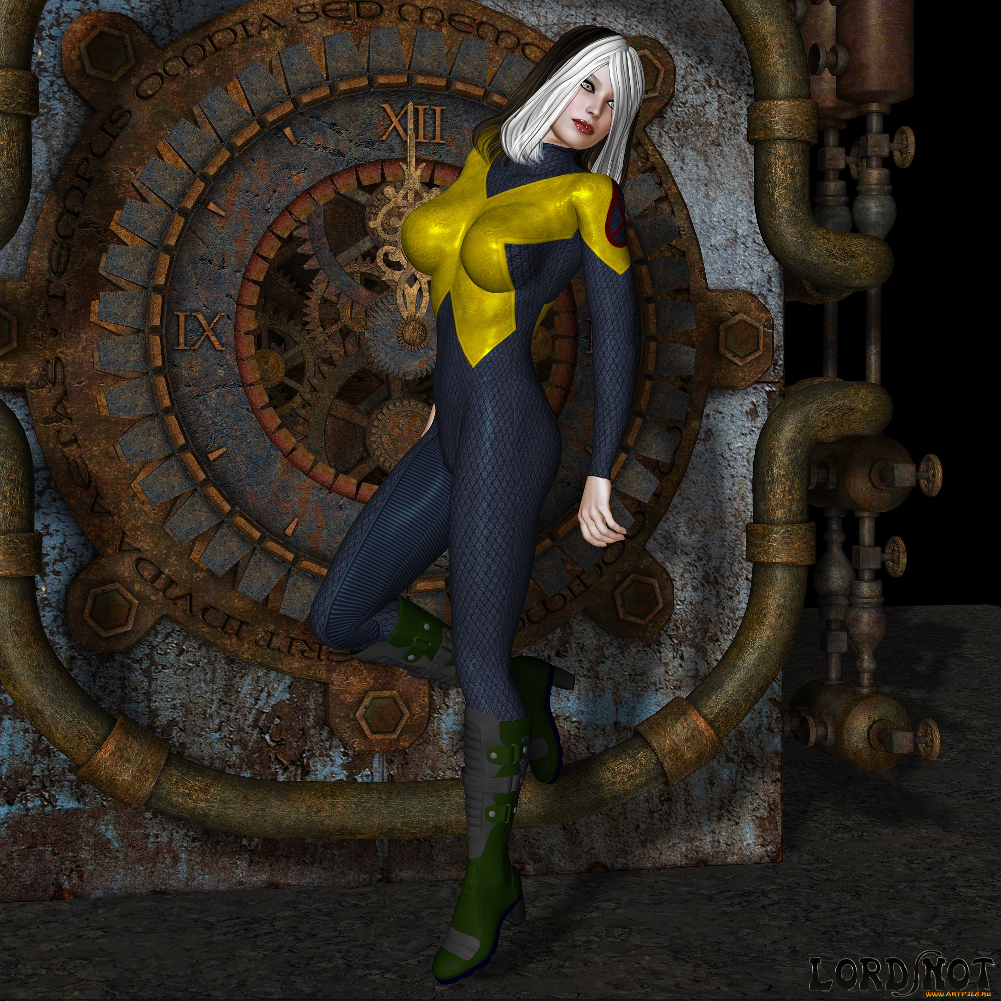 3д, графика, fantasy, фантазия, lordsnot, шестерни, сапоги