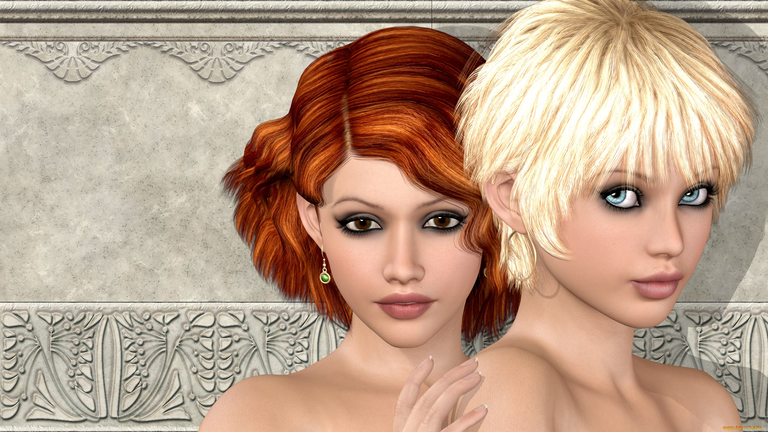 3д, графика, portraits, портрет, глаза, лицо, взгляд, губы