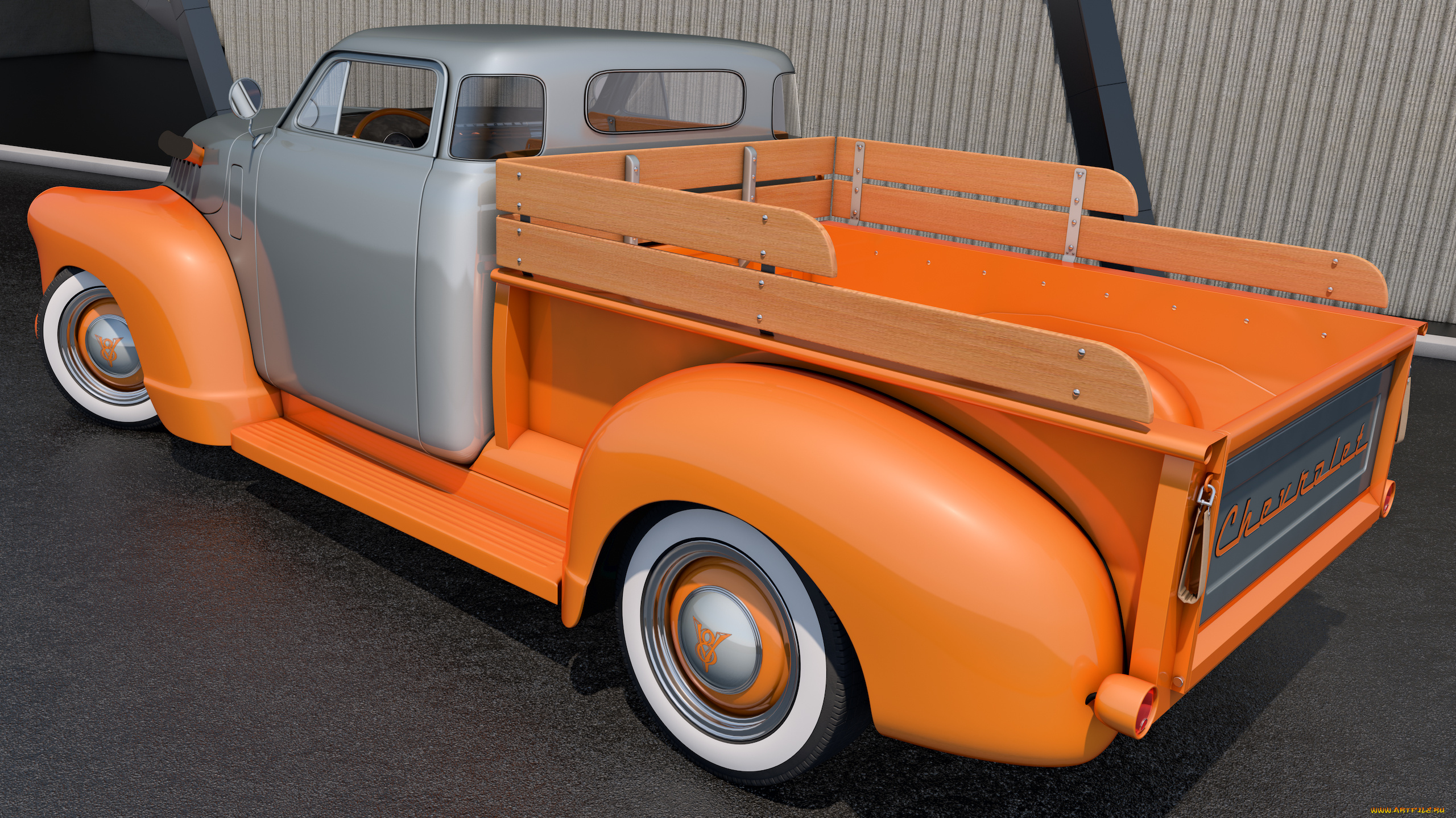 автомобили, 3д, 1954, chevrolet