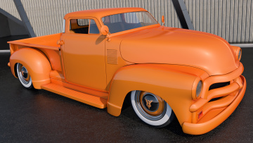 обоя автомобили, 3д, 1954, chevrolet