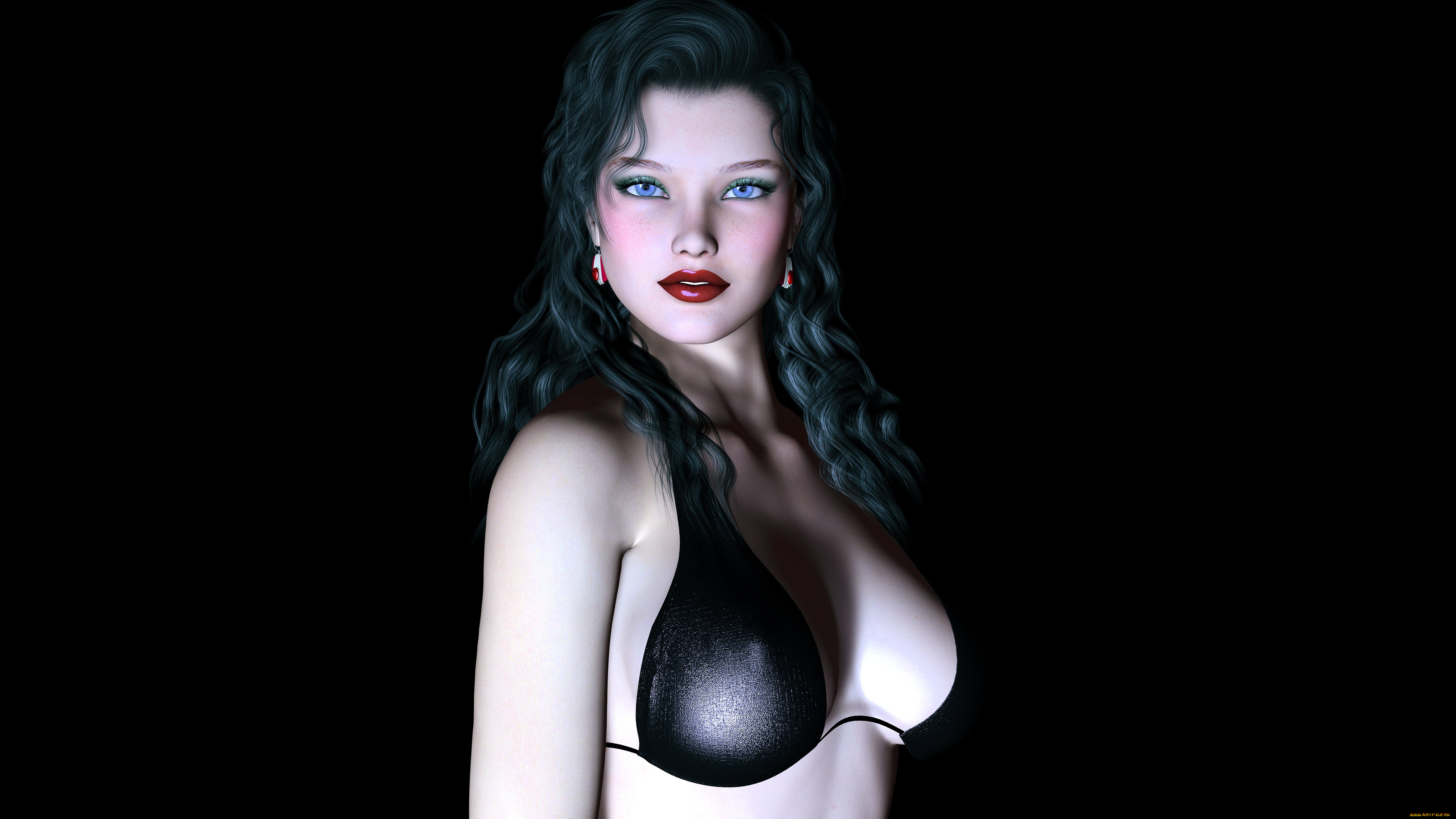 3д, графика, people, люди, взгляд, девушка