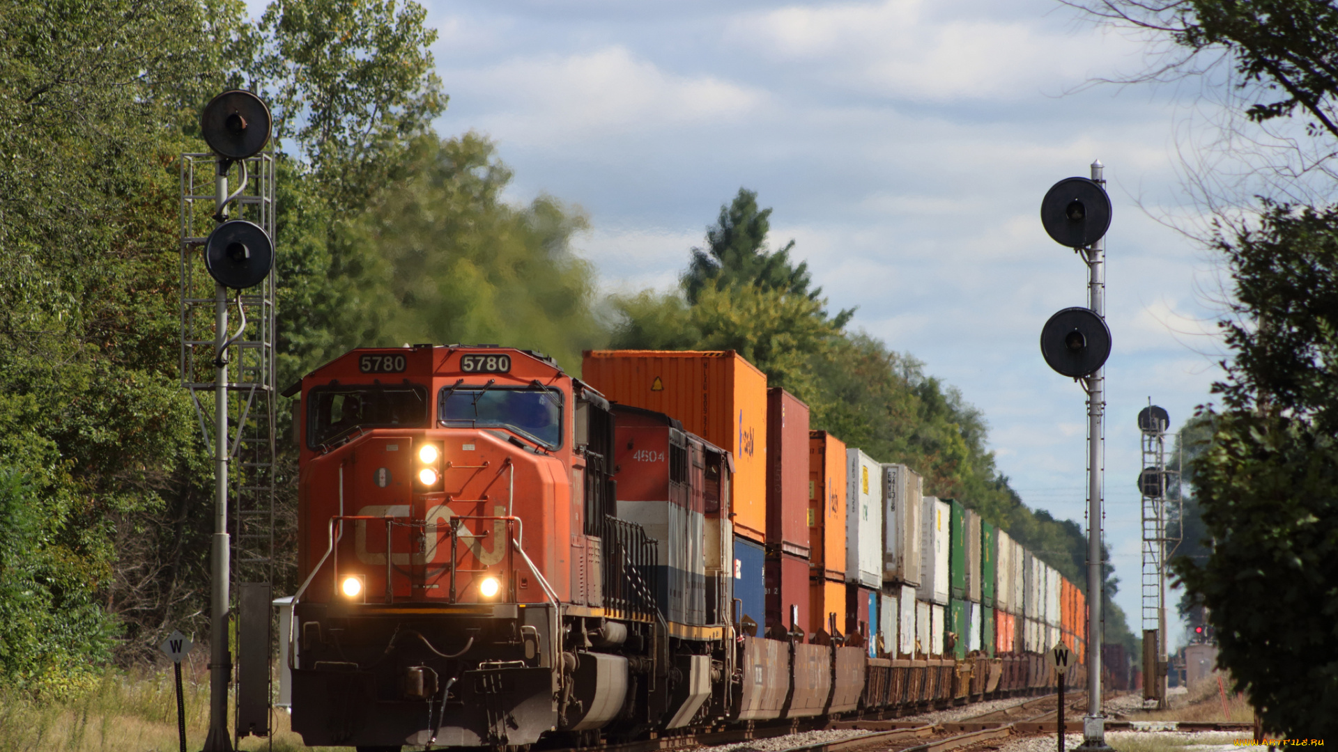 техника, поезда, железная, дорога, локомотив, состав