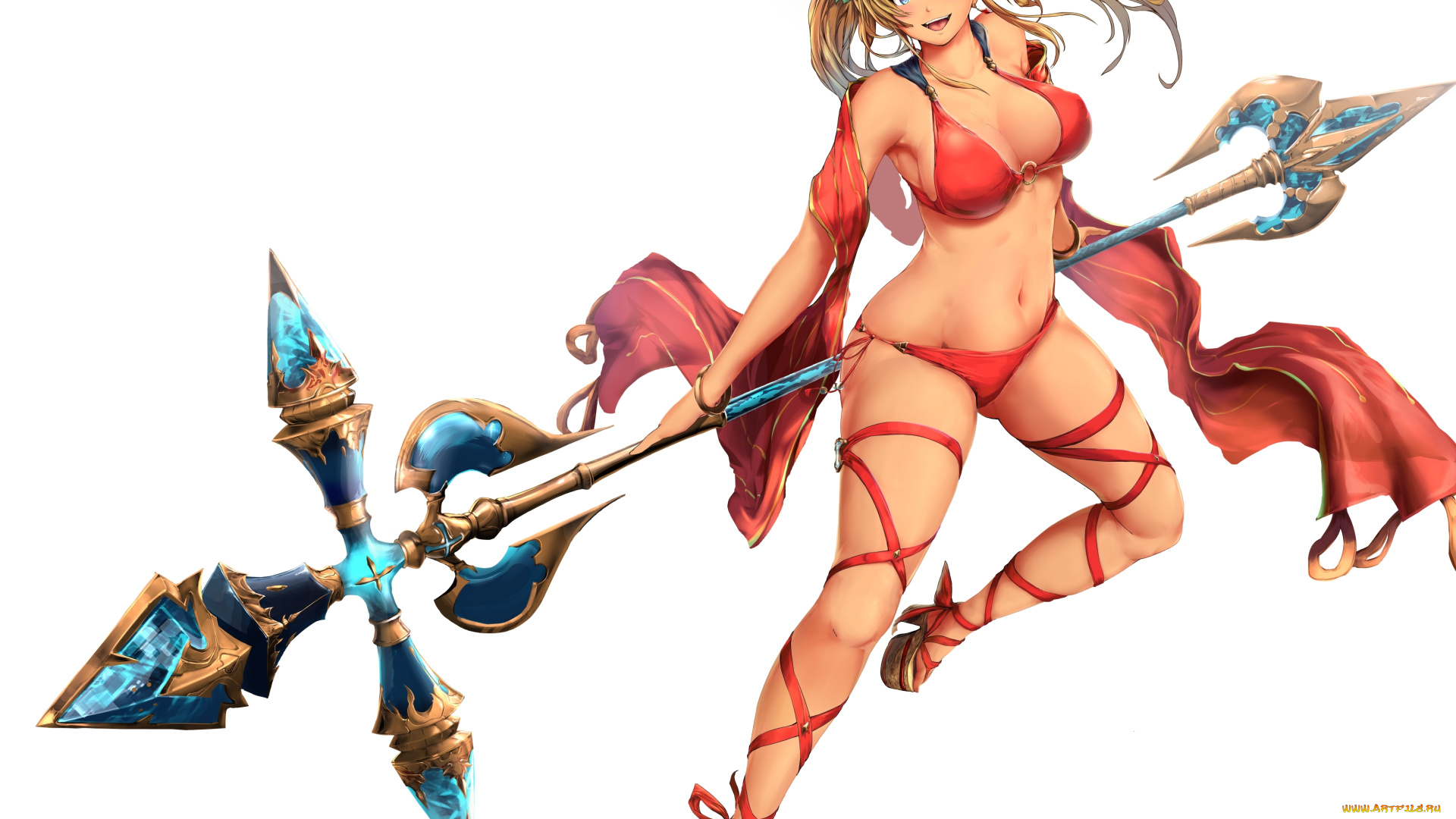 аниме, оружие, , техника, , технологии, pekoneko, zeta, granblue, fantasy, фон, копьё, девушка, арт