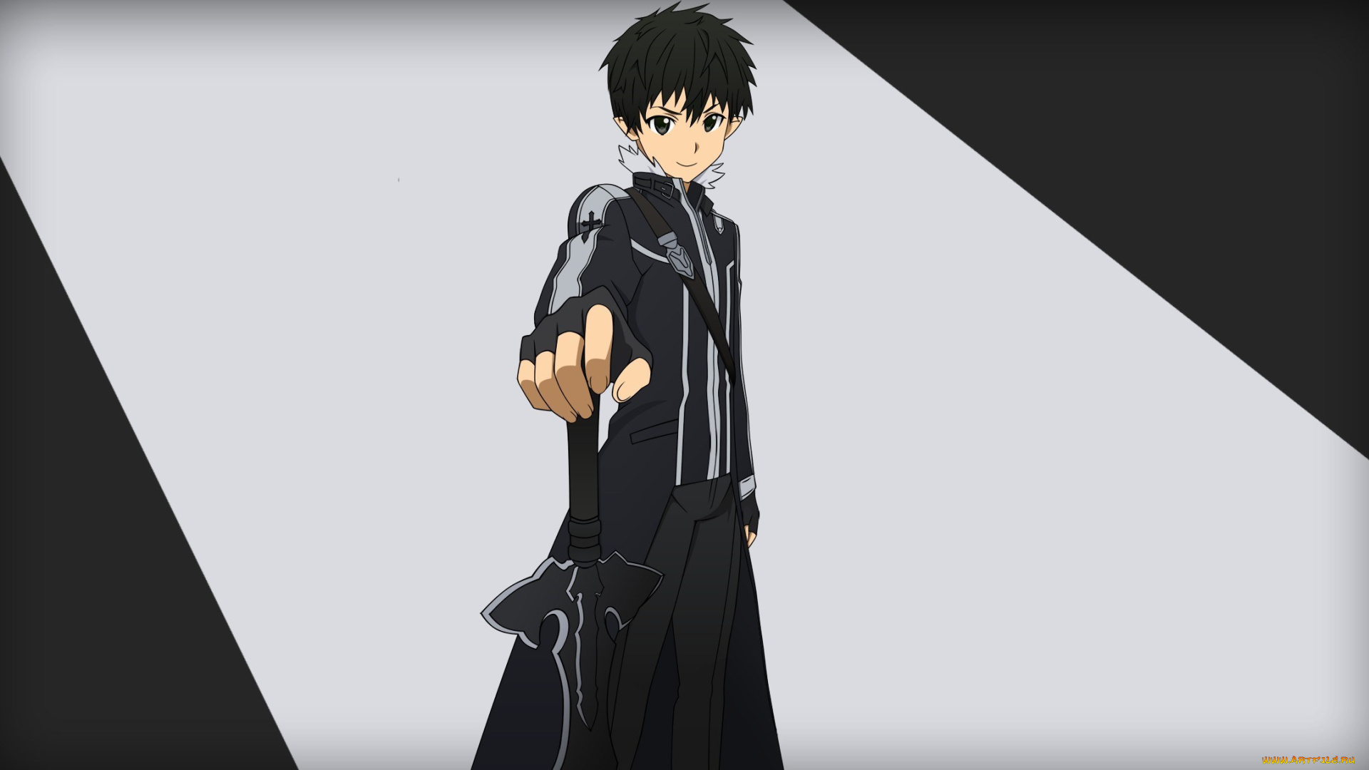 аниме, sword, art, online, кирито, арт, by, kurodoppelganger, sword, art, online