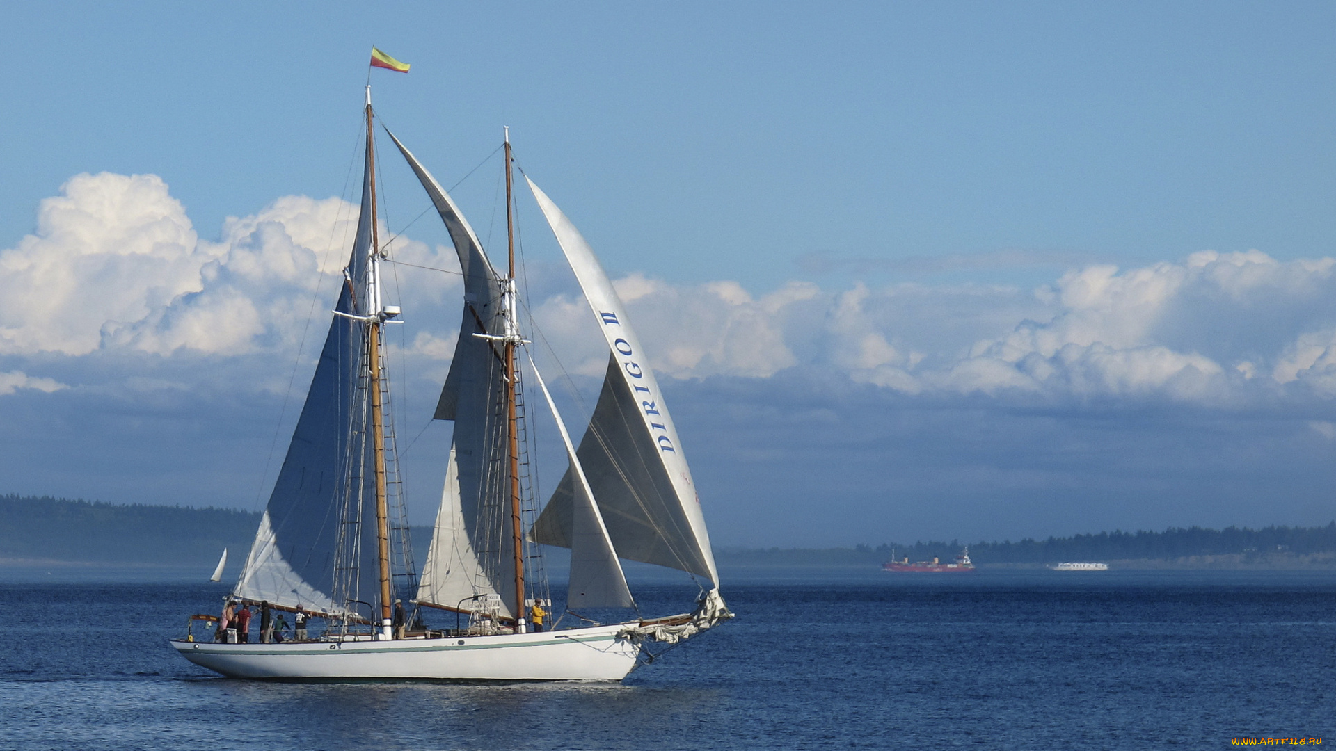 корабли, парусники, море, паруса, мачты