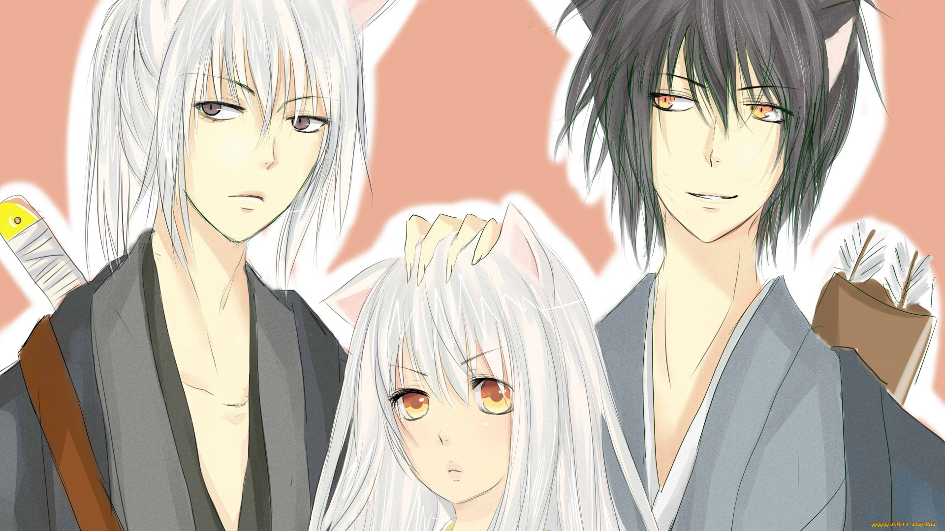 разное, арты, аниме, полу-демоны, арт