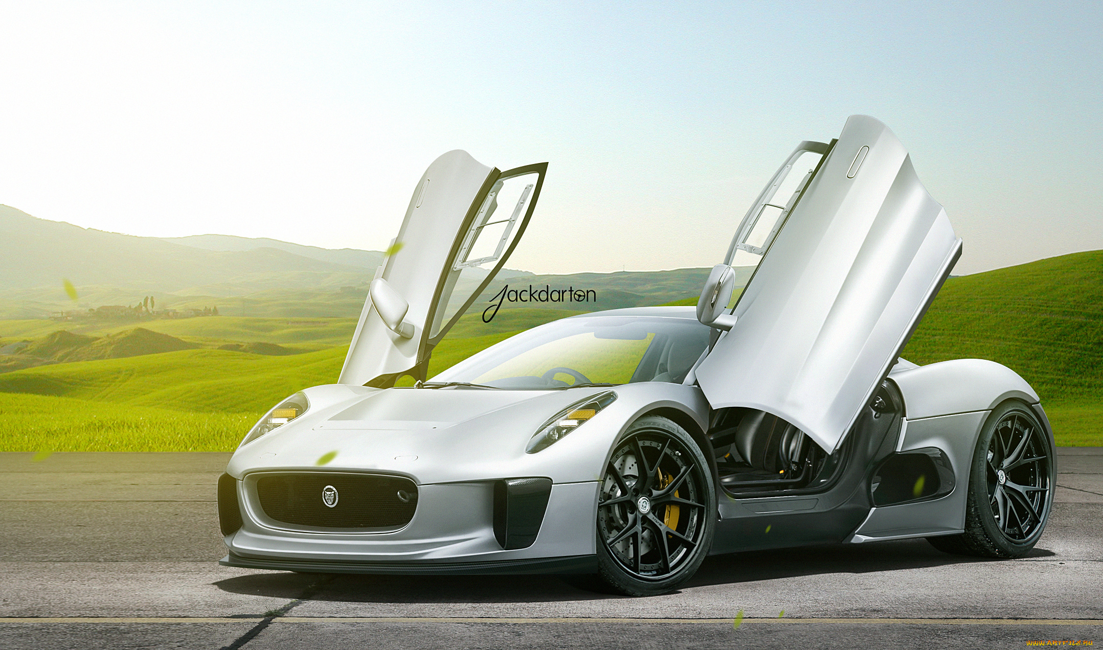 автомобили, jaguar, c-x75, jackdarton, Ягуар, авто, суперкар