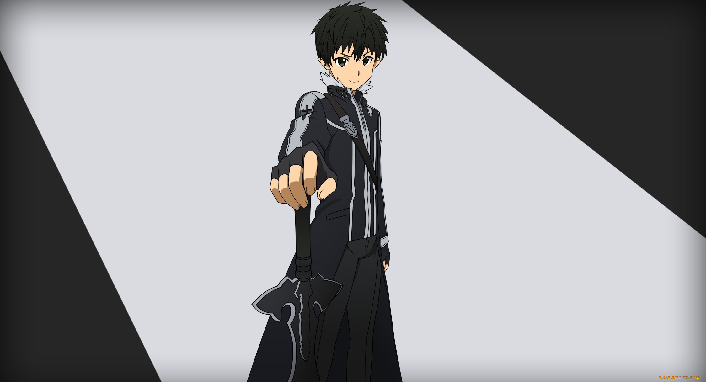 аниме, sword, art, online, кирито, арт, by, kurodoppelganger, sword, art, online
