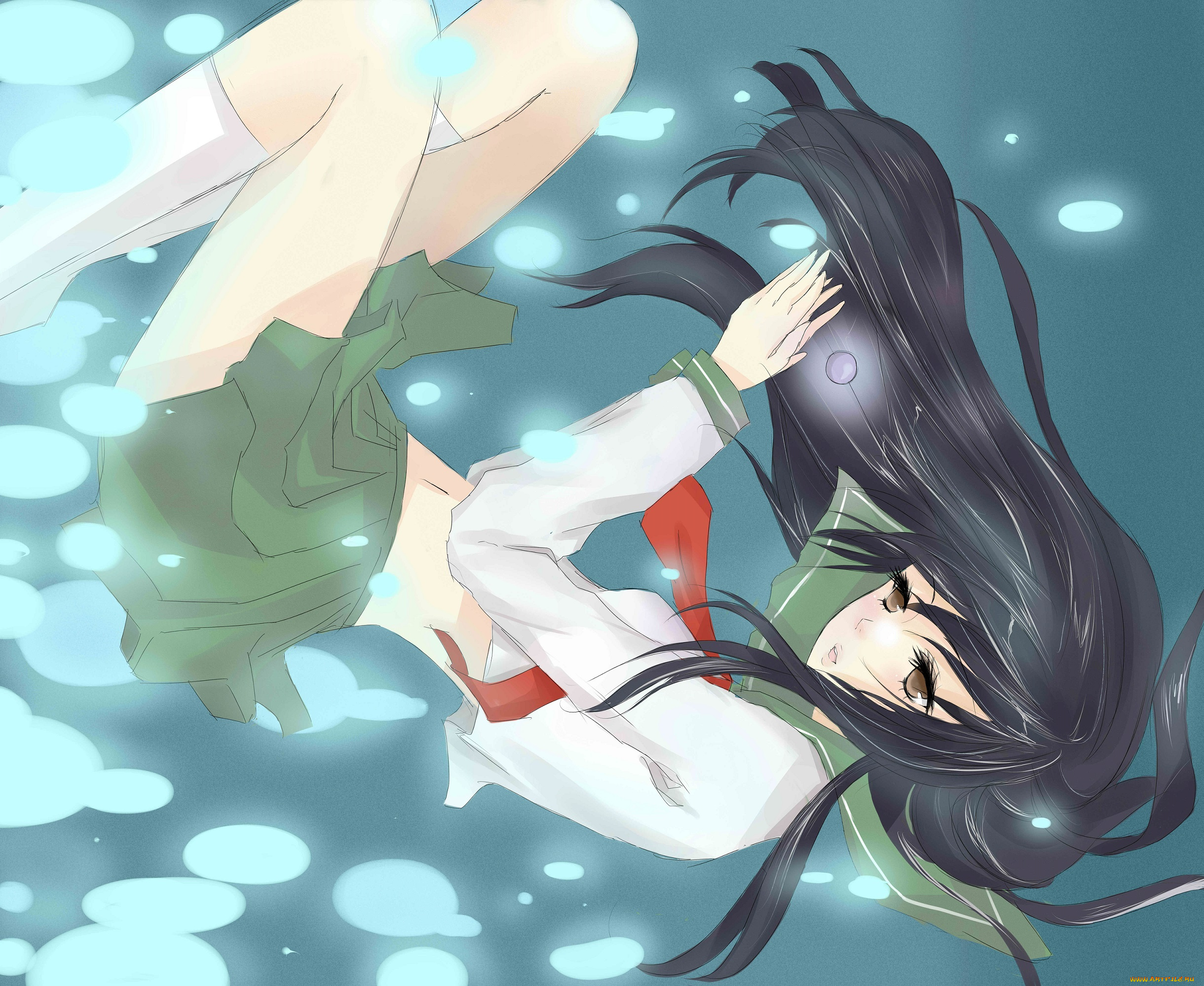 разное, арты, кагоме, аниме, арт, инуяша, девушка