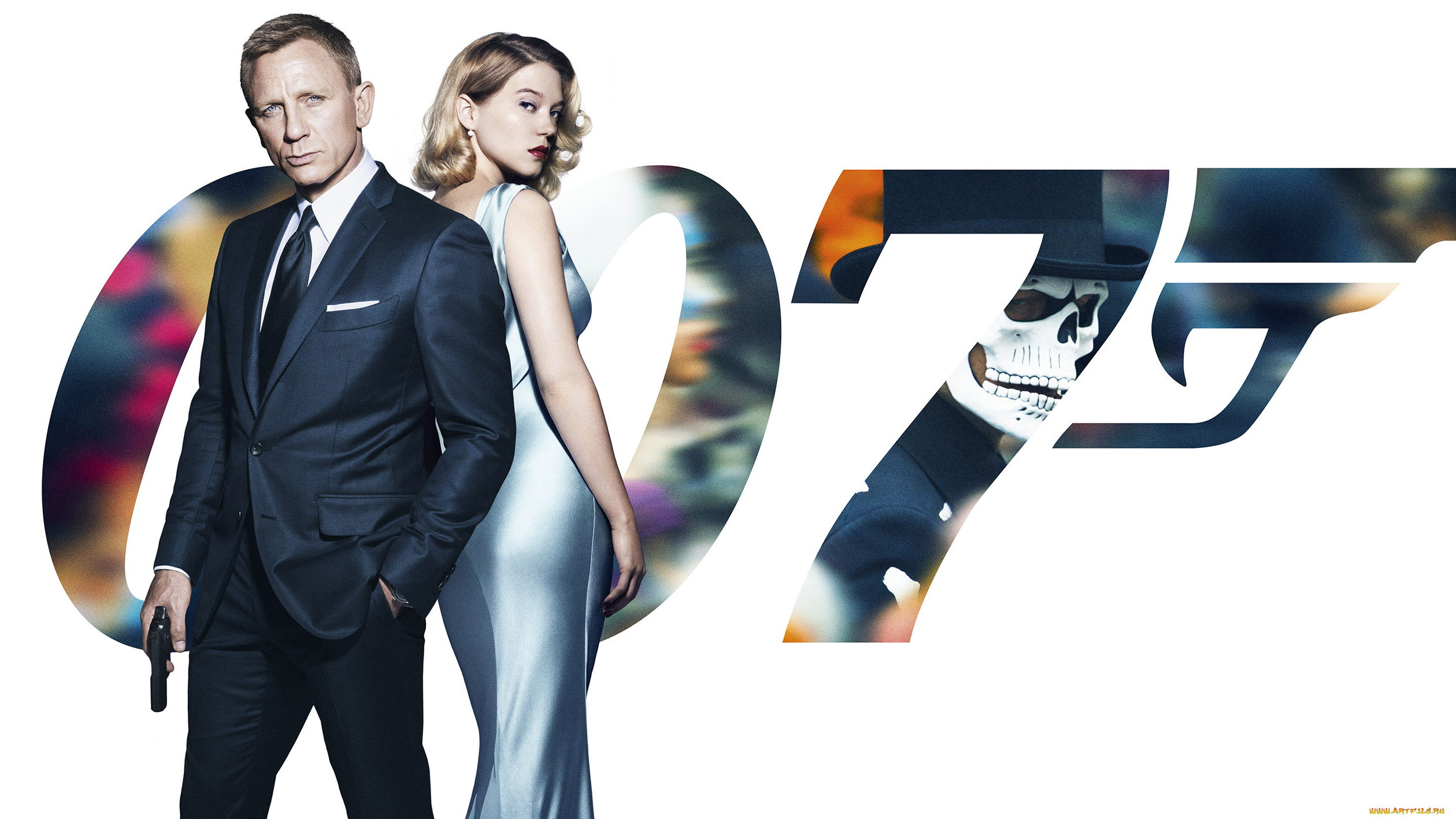 кино, фильмы, 007, , spectre, блондинка, пистолет, lea, seydoux, daniel, craig, дэниэл, крэйг, агент, костюм, в, черном, фон, madeleine, swann, платье, джеймс, бонд, james, bond, спектр, постер