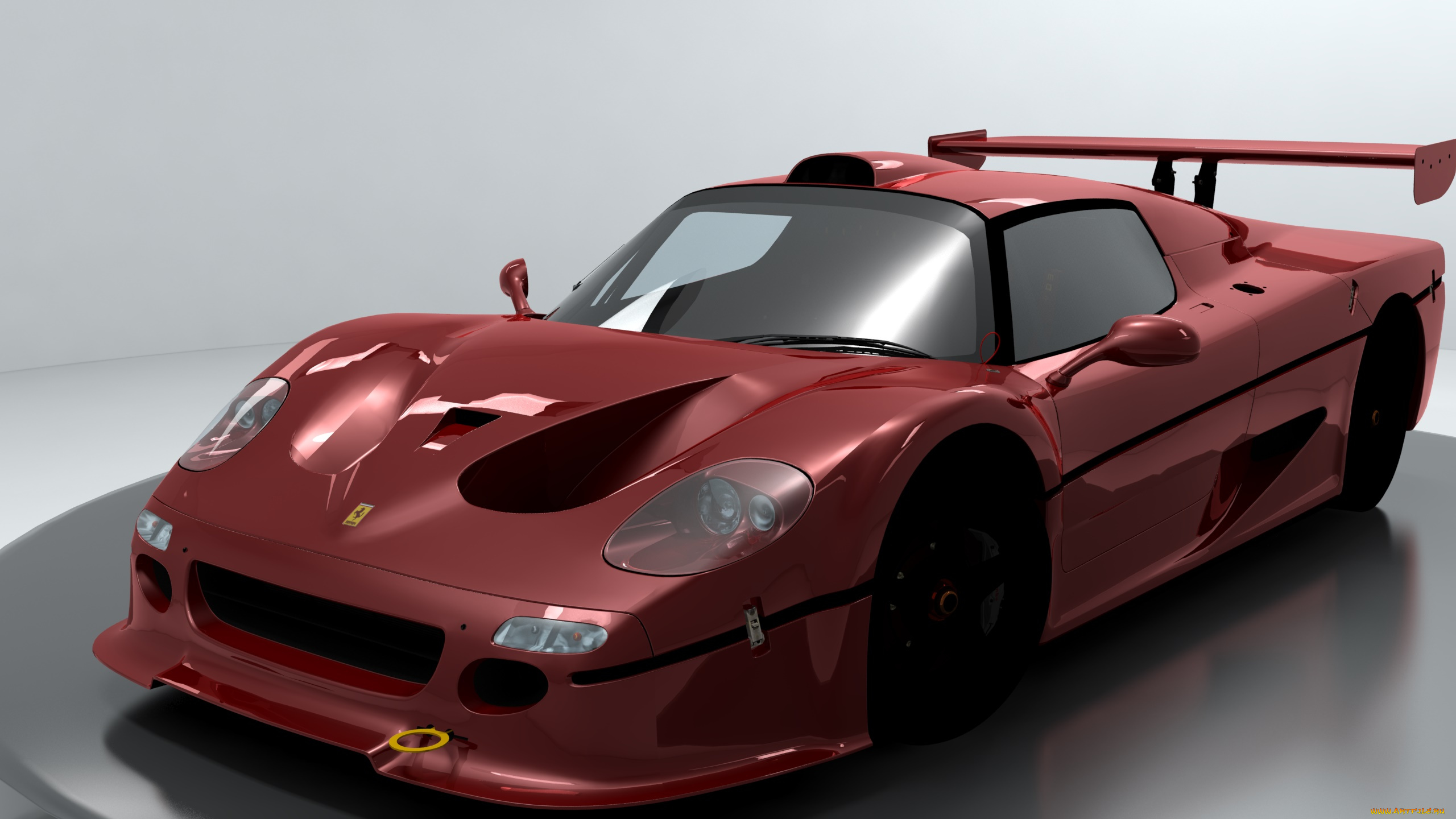 автомобили, 3д, ferrari, 1996г, красный