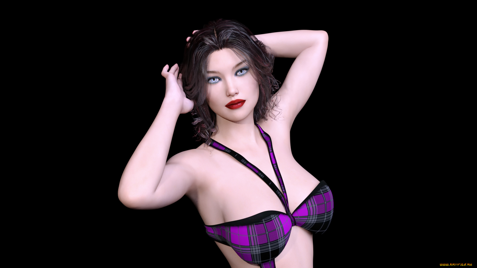 3д, графика, люди, , people, девушка, взгляд, фон