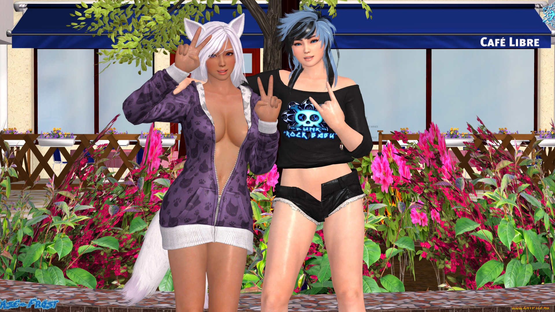 3д, графика, люди, , people, девушки, взгляд, фон