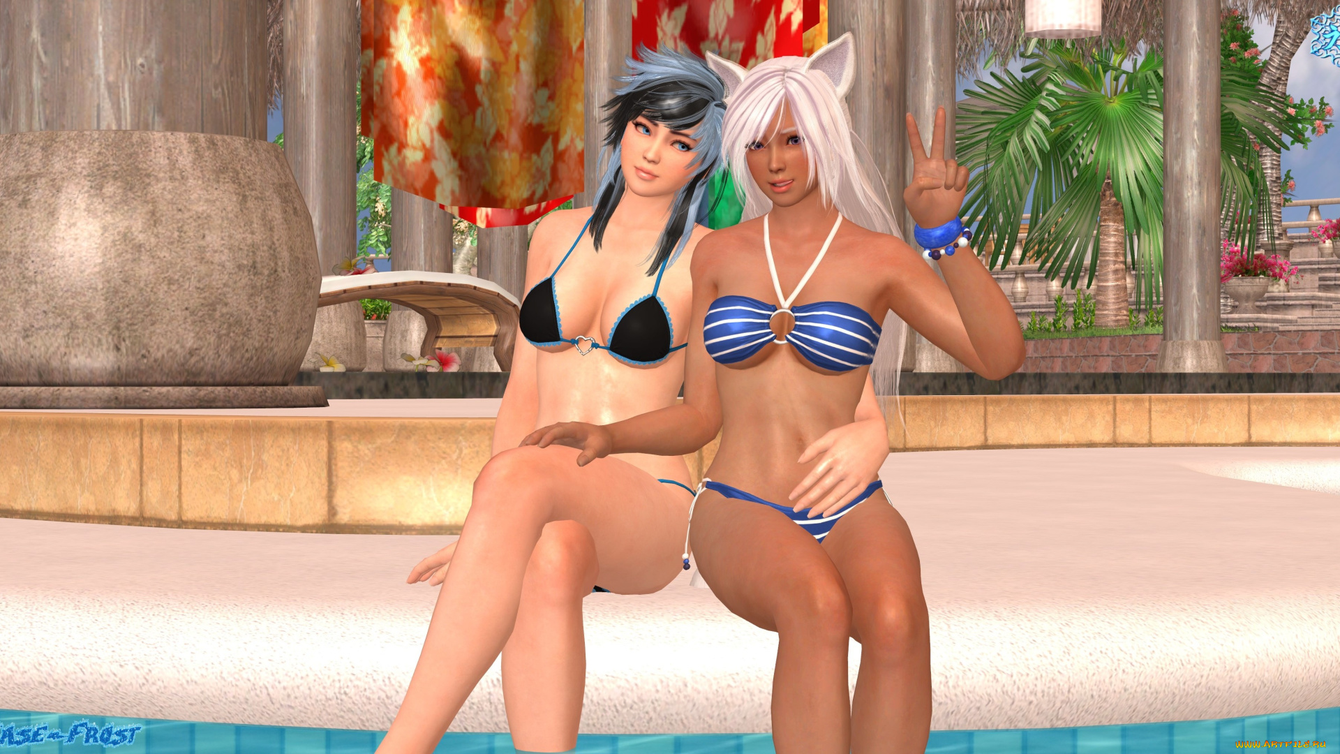 3д, графика, люди, , people, девушки, взгляд, фон