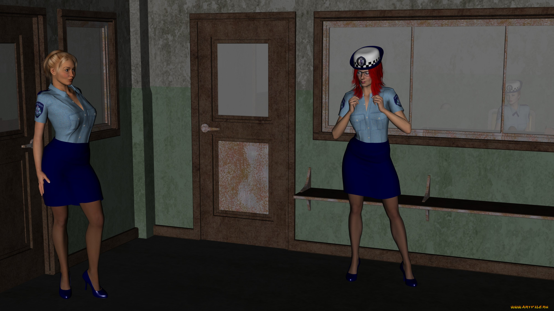 3д, графика, люди, , people, девушки, взгляд, фон