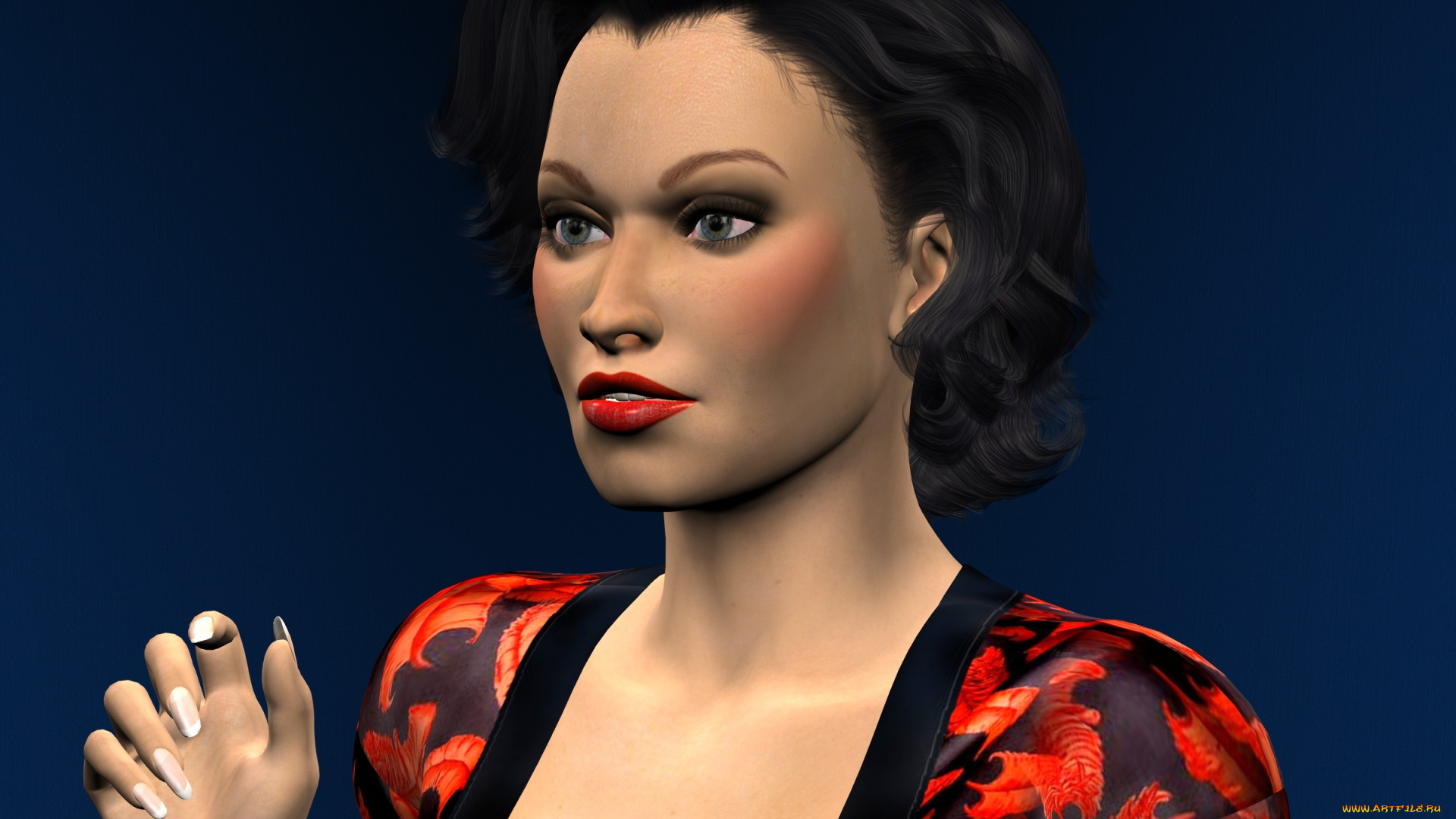 3д, графика, портрет, , portraits, взгляд, фон, девушка
