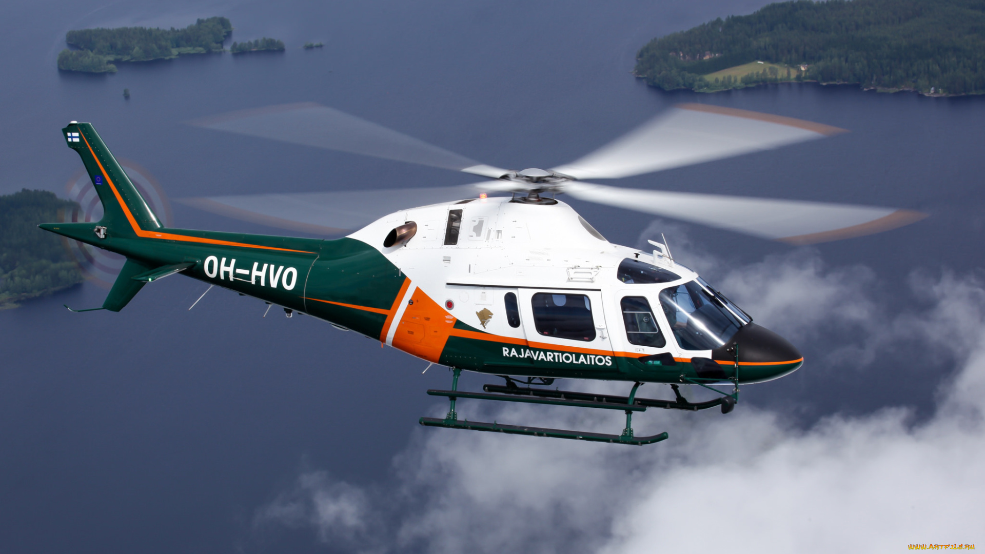 авиация, вертолёты, лопасти, aw, 119, полет, вертолет