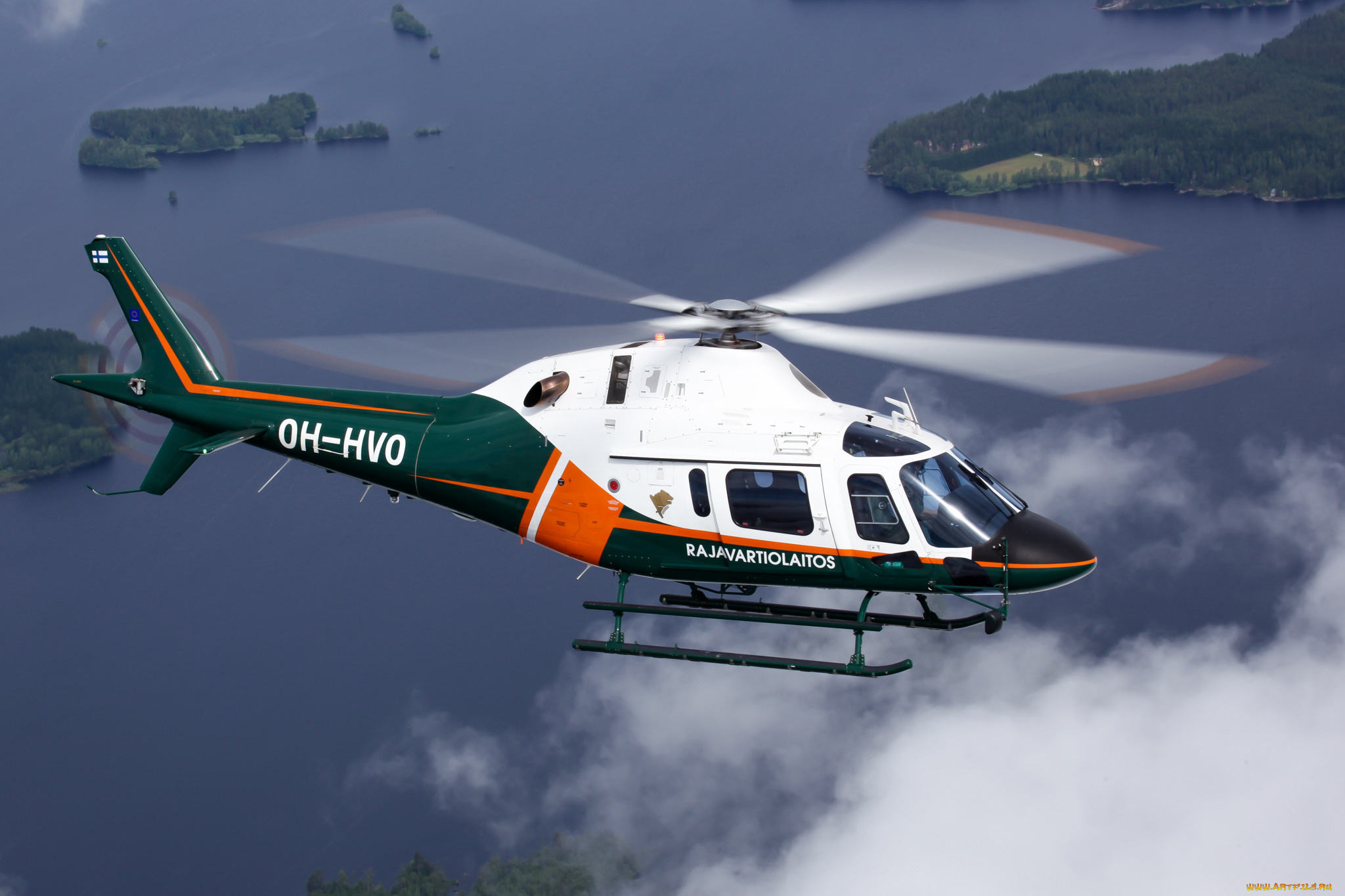 авиация, вертолёты, лопасти, aw, 119, полет, вертолет