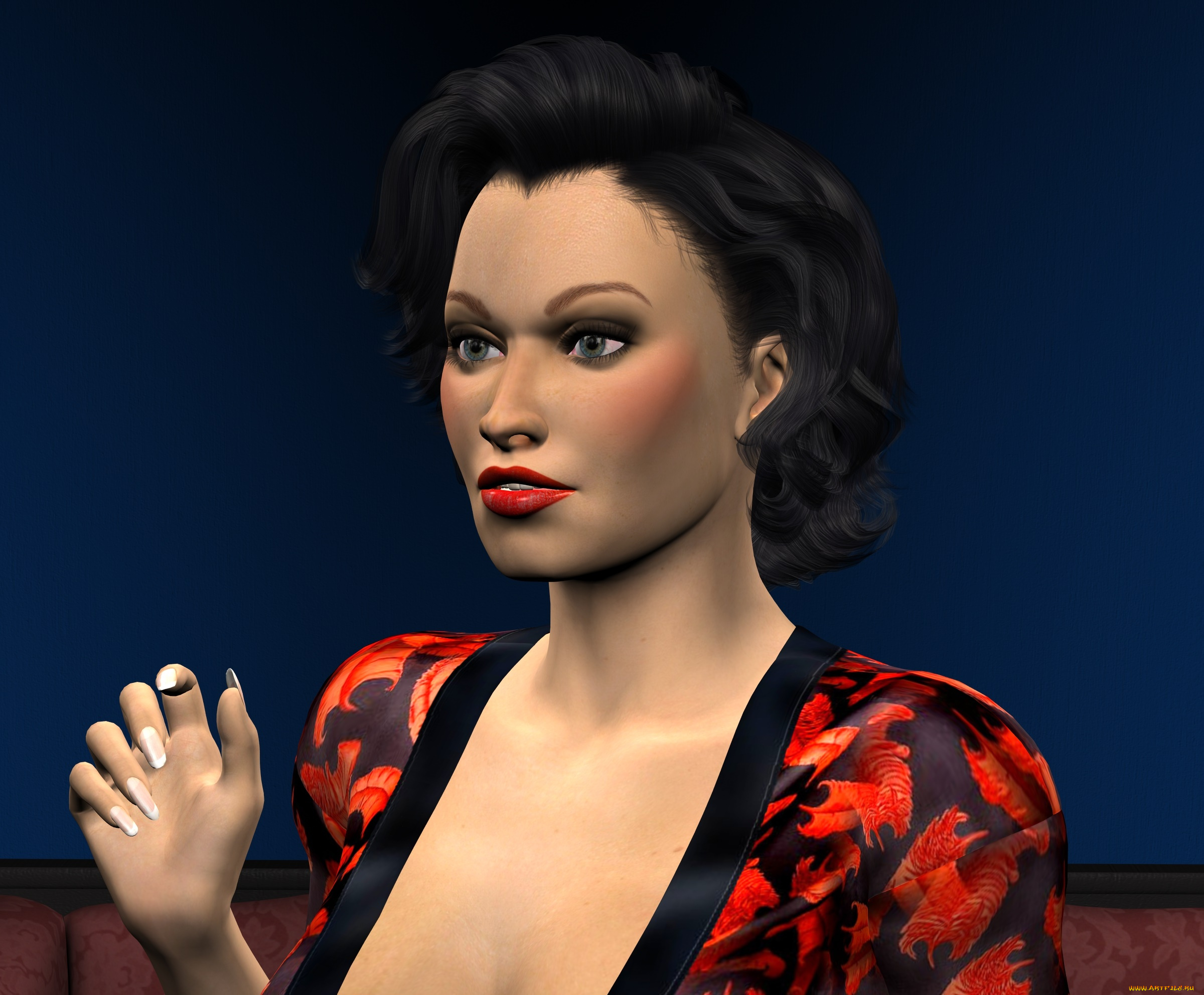 3д, графика, портрет, , portraits, взгляд, фон, девушка