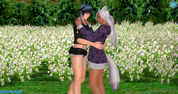 Картинка 3д+графика люди+ people девушки взгляд фон